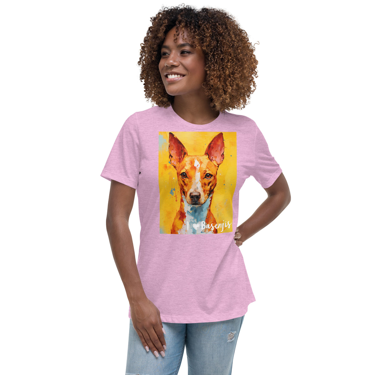 Women's Relaxed T-Shirt - I ❤ Dogs - Basenji