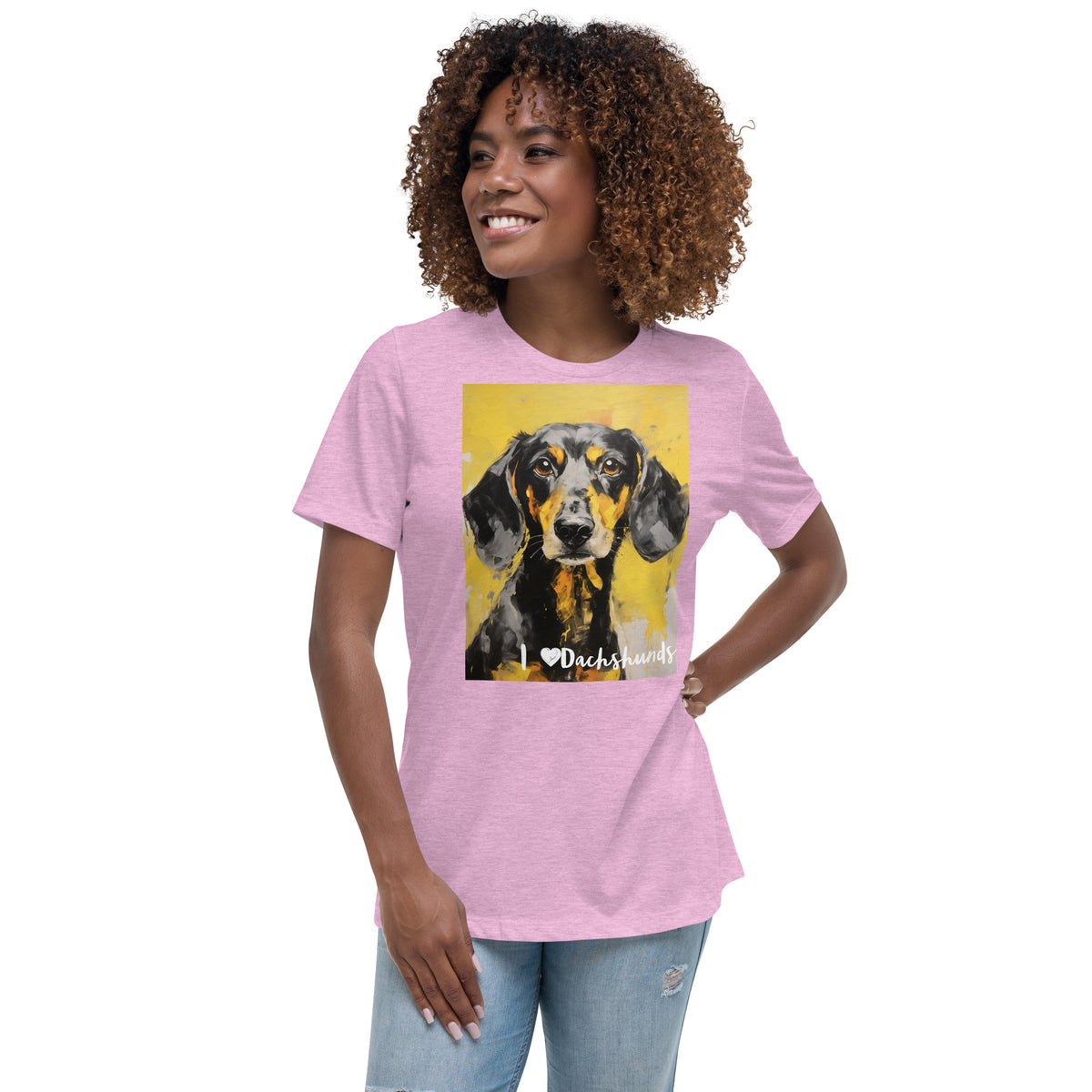 Women's Relaxed T-Shirt - I ❤ Dogs - Dachshund