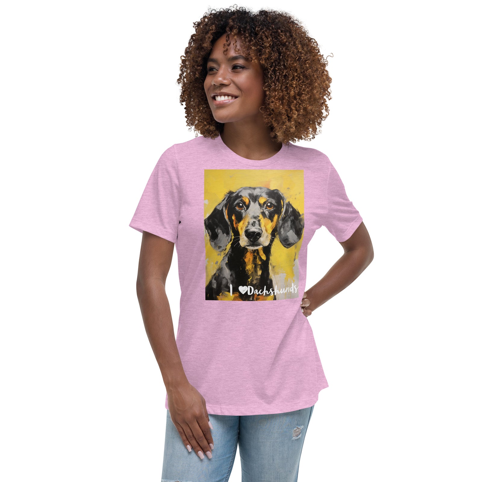 Women's Relaxed T-Shirt - I ❤ Dogs - Dachshund