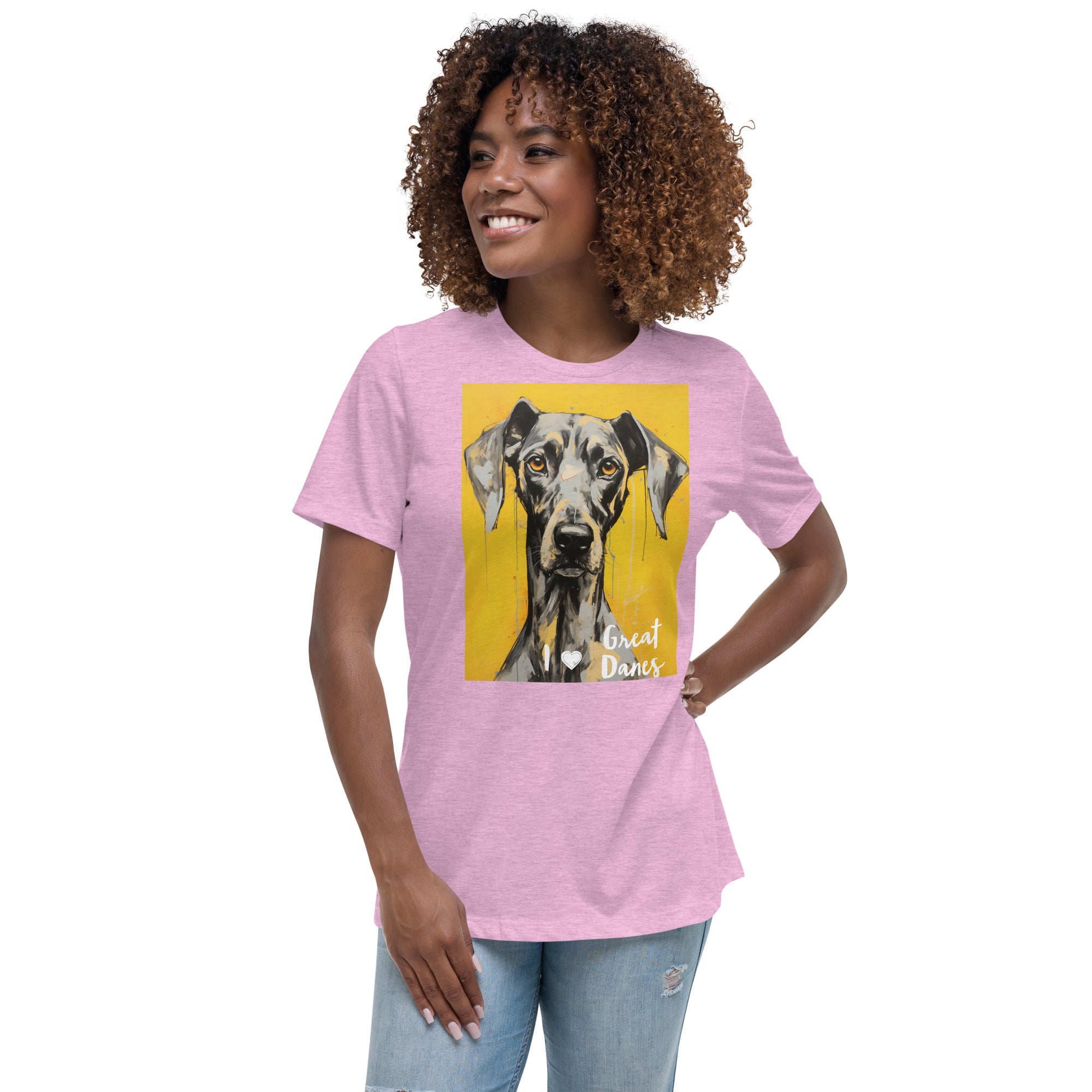 Women's Relaxed T-Shirt - I ❤ Dogs - Great Dane