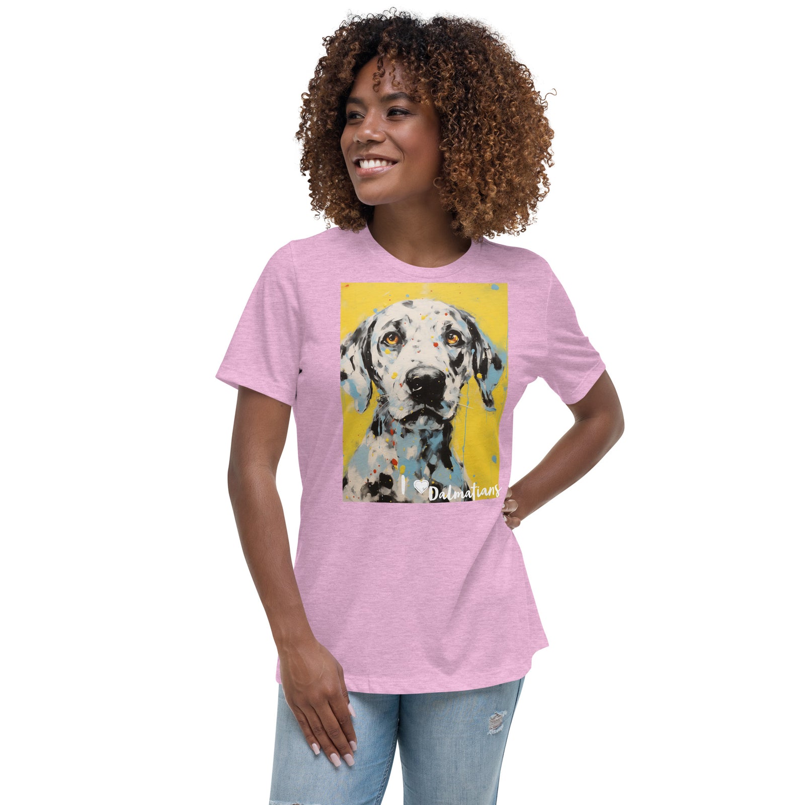 Women's Relaxed T-Shirt - I ❤ Dogs - Dalmatian