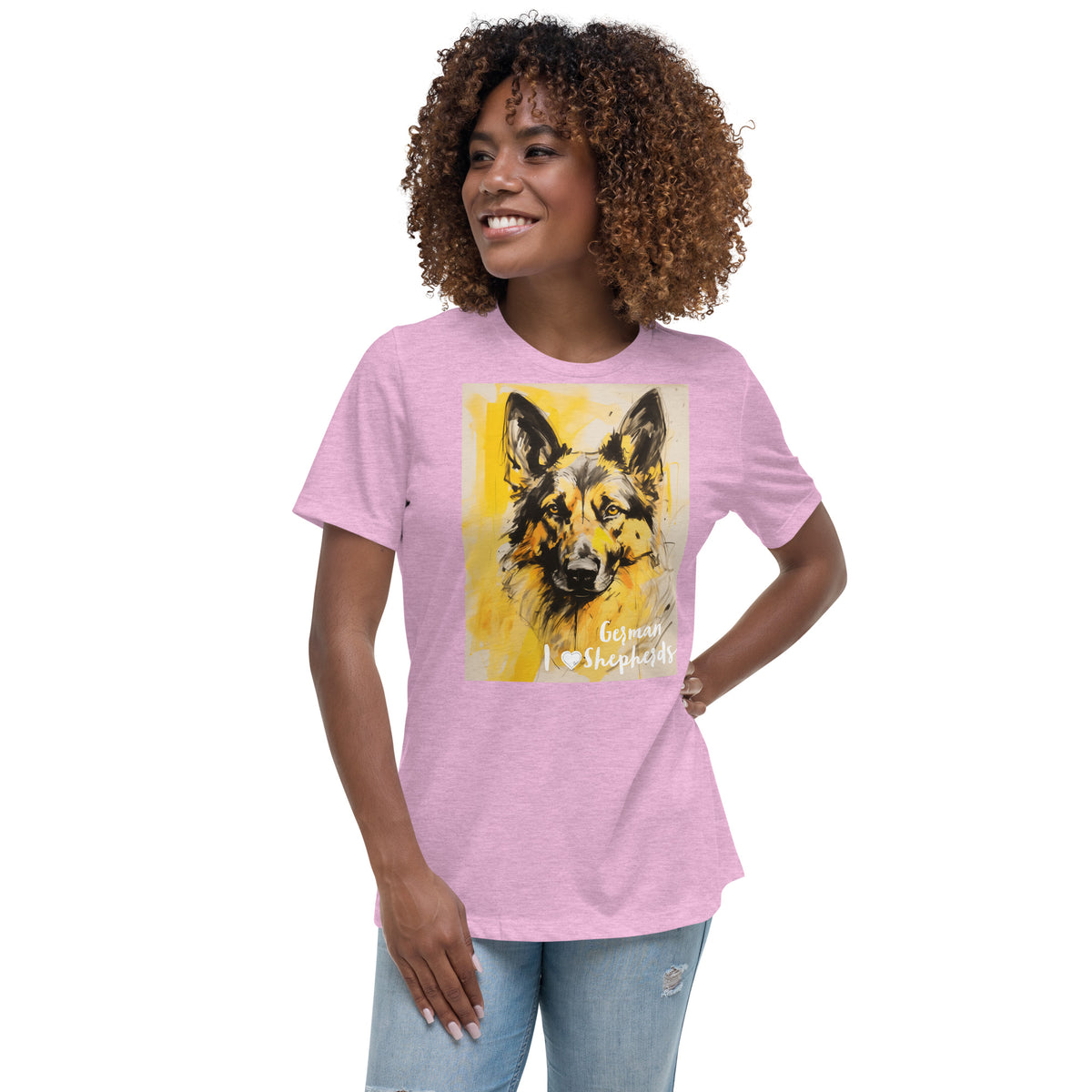 Women's Relaxed T-Shirt - I ❤ Dogs - German Shepherd