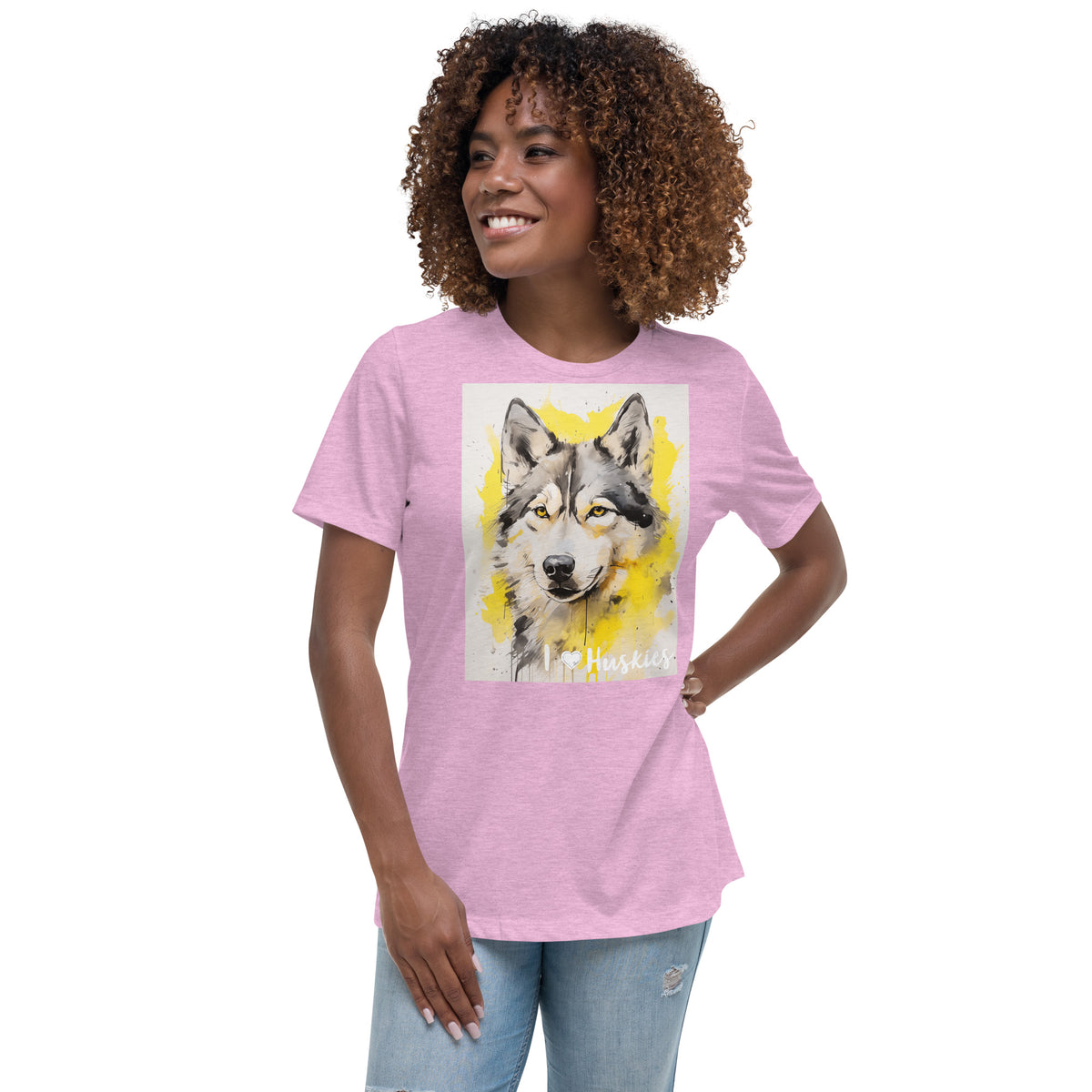 Women's Relaxed T-Shirt - I ❤ Dogs - Siberian Husky