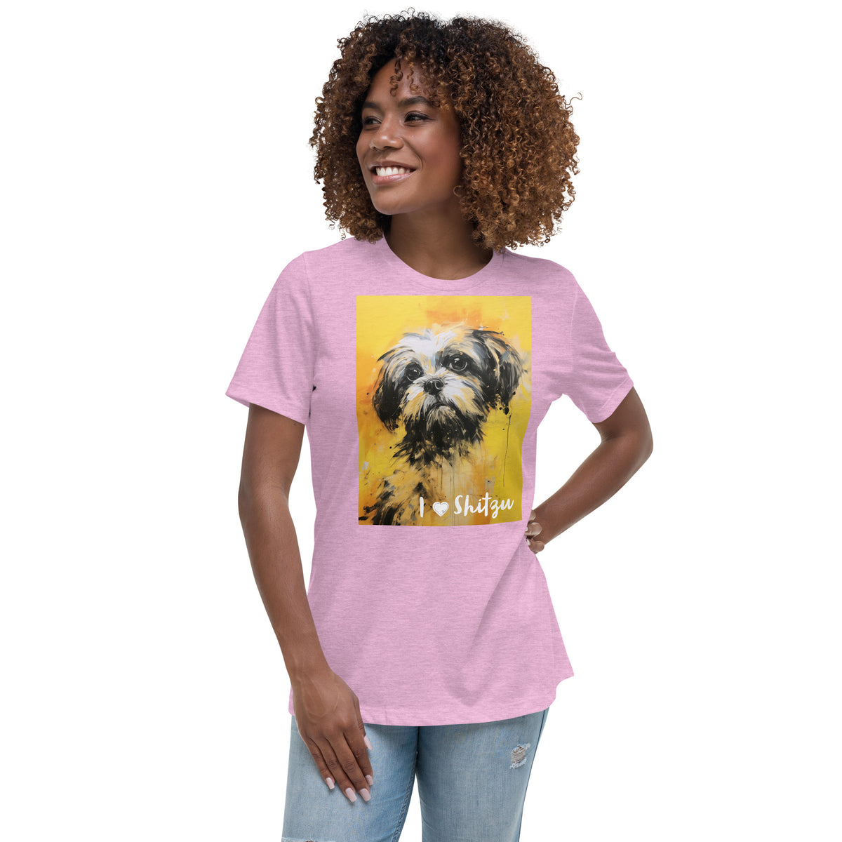 Women's Relaxed T-Shirt - I ❤ Dogs - Shih Tzu