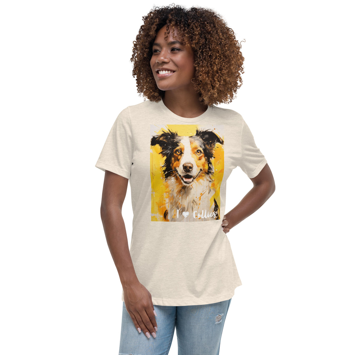 Women's Relaxed T-Shirt - I ❤ Dogs - Border Collie