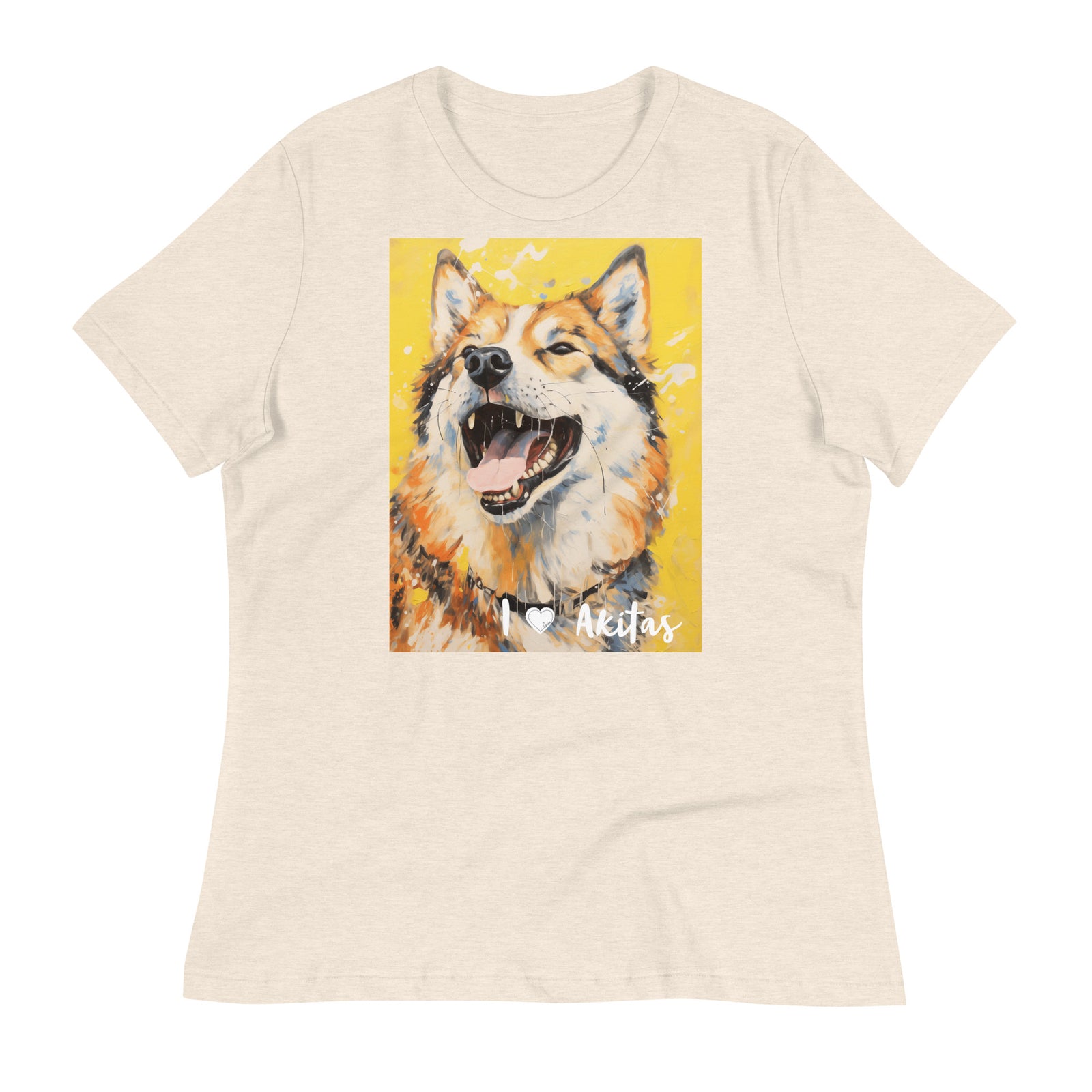 Women's Relaxed T-Shirt - I ❤ Dogs - Akita