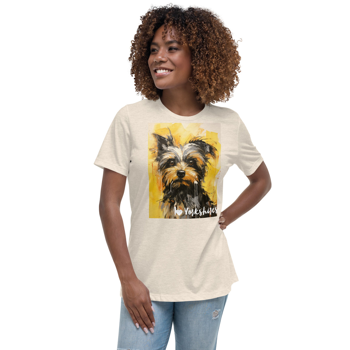 Women's Relaxed T-Shirt - I ❤ Dogs - Yorkshire Terrier
