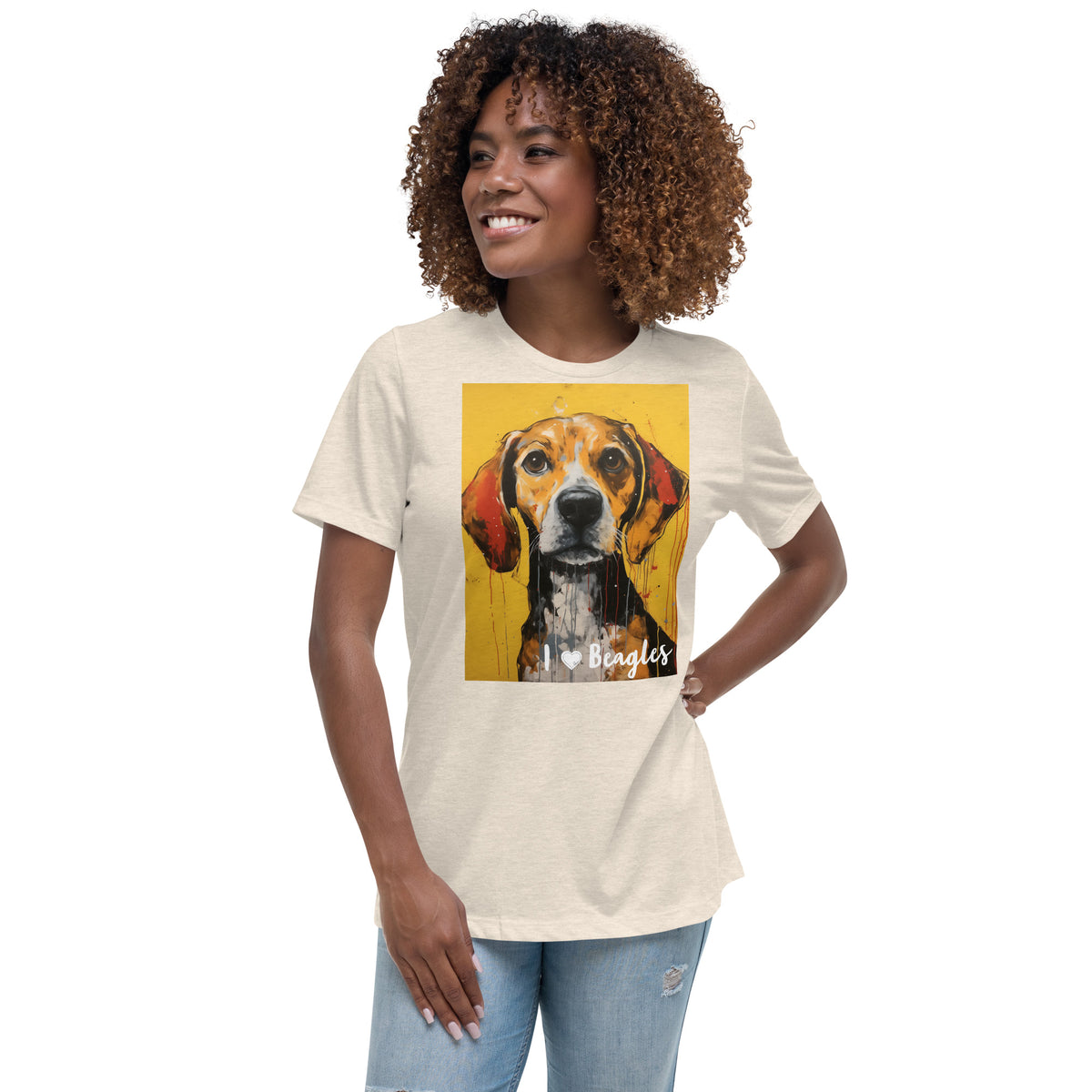 Women's Relaxed T-Shirt - I ❤ Dogs - Beagle