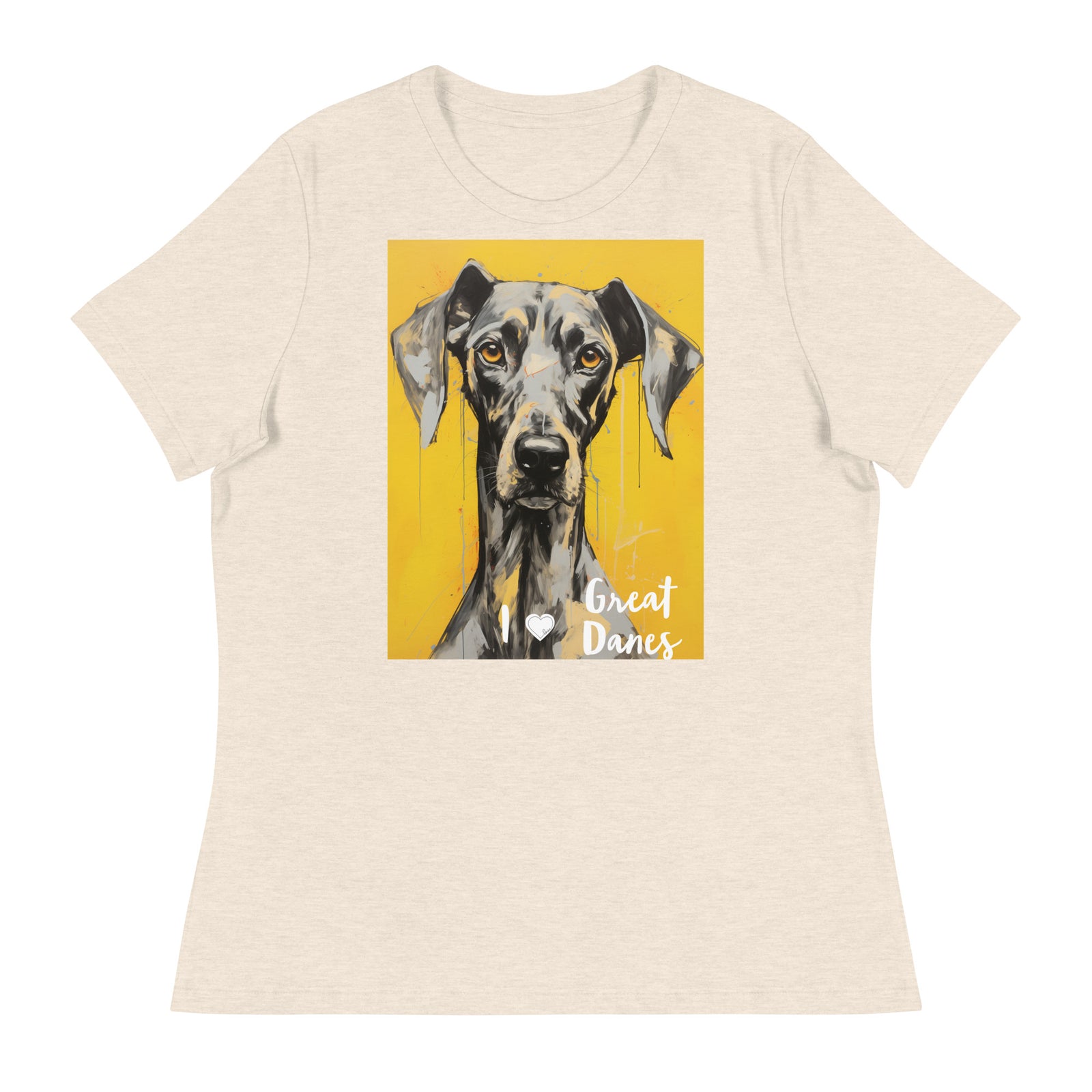 Women's Relaxed T-Shirt - I ❤ Dogs - Great Dane