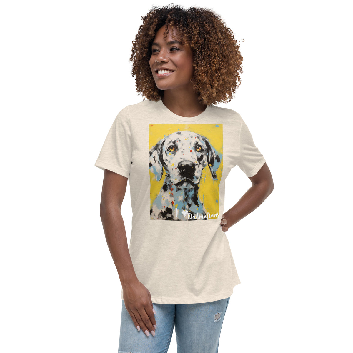 Women's Relaxed T-Shirt - I ❤ Dogs - Dalmatian