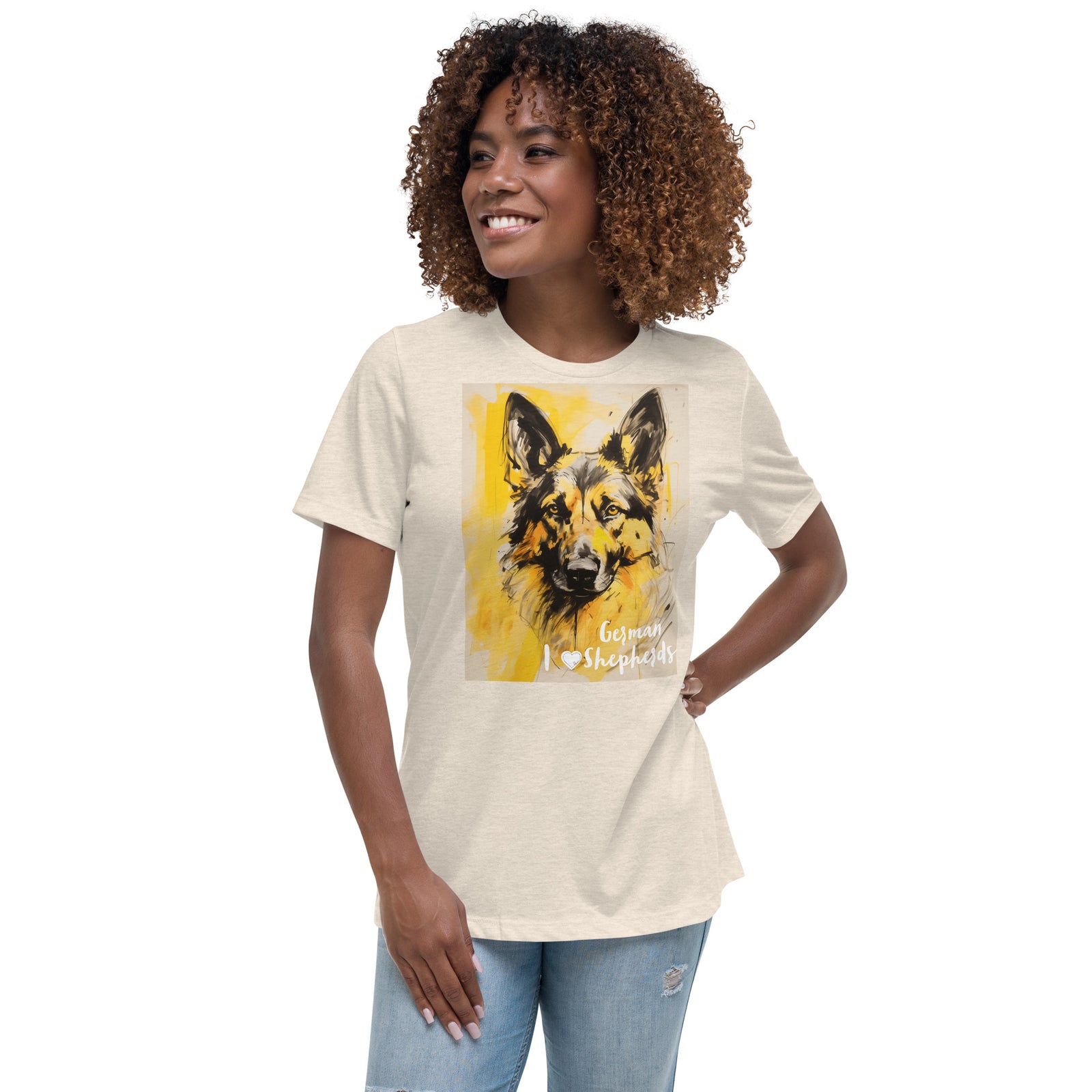 Women's Relaxed T-Shirt - I ❤ Dogs - German Shepherd