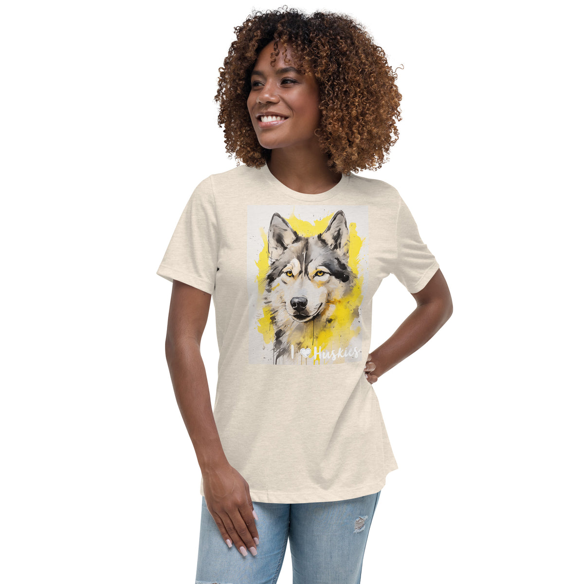 Women's Relaxed T-Shirt - I ❤ Dogs - Siberian Husky