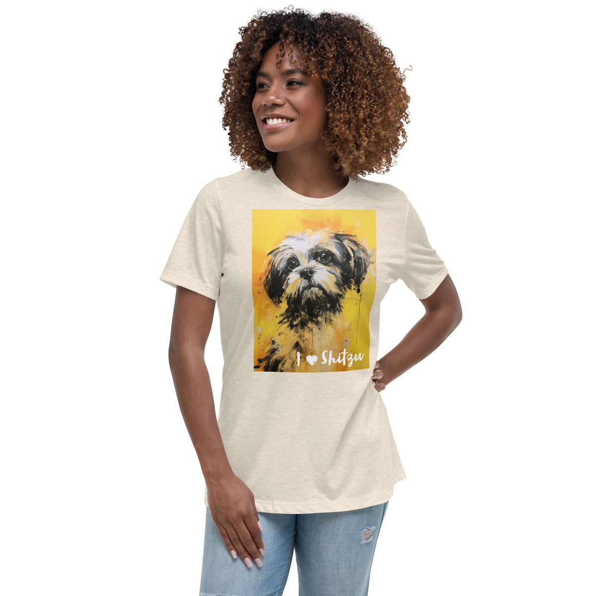 Women's Relaxed T-Shirt - I ❤ Dogs - Shih Tzu