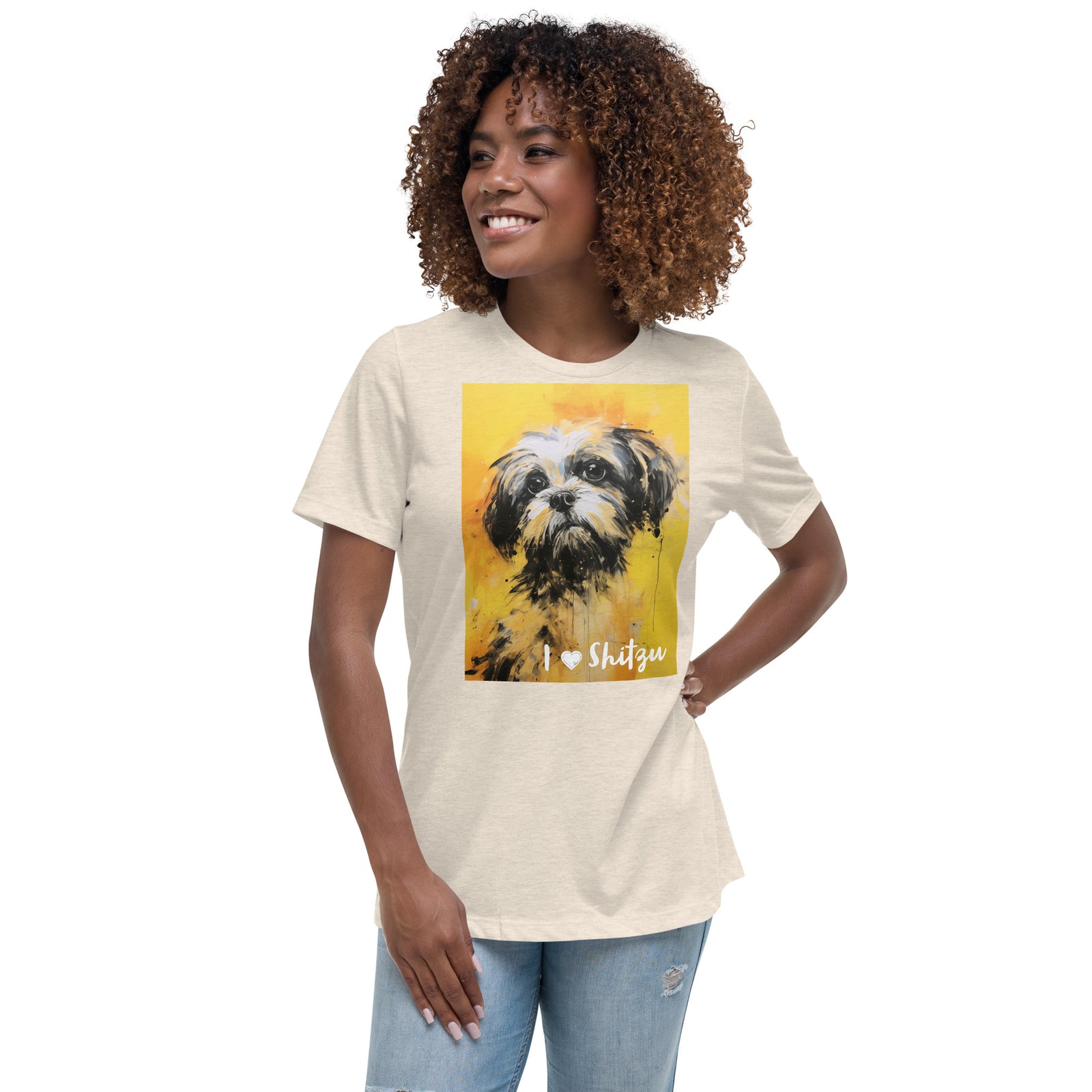 Women's Relaxed T-Shirt - I ❤ Dogs - Shih Tzu