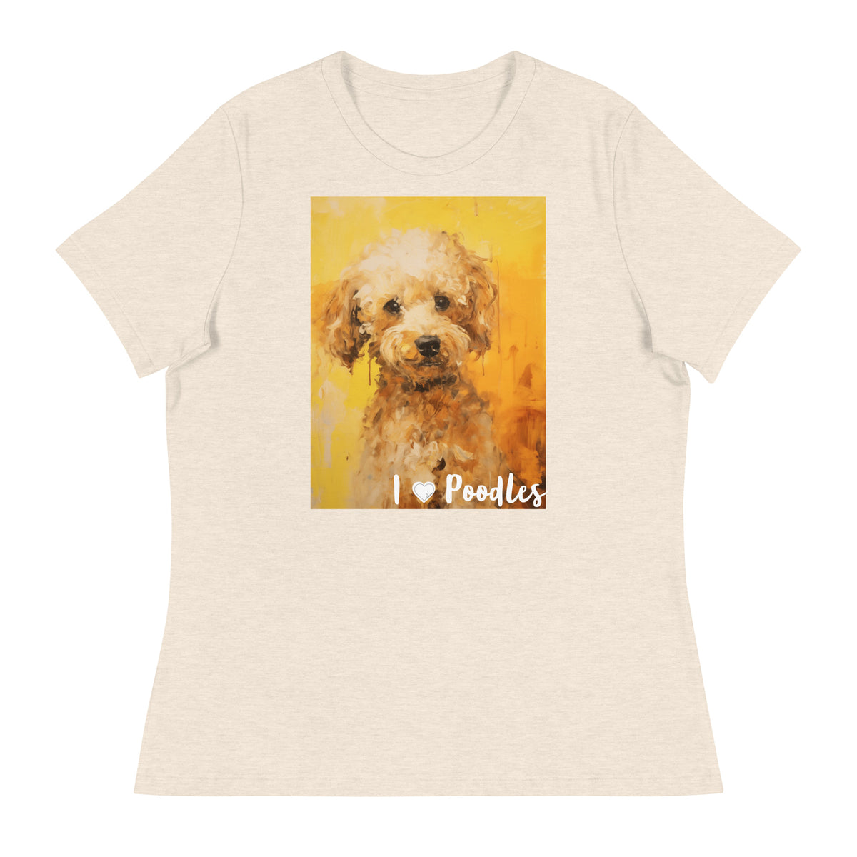 Women's Relaxed T-Shirt - I ❤ Dogs - Poodle