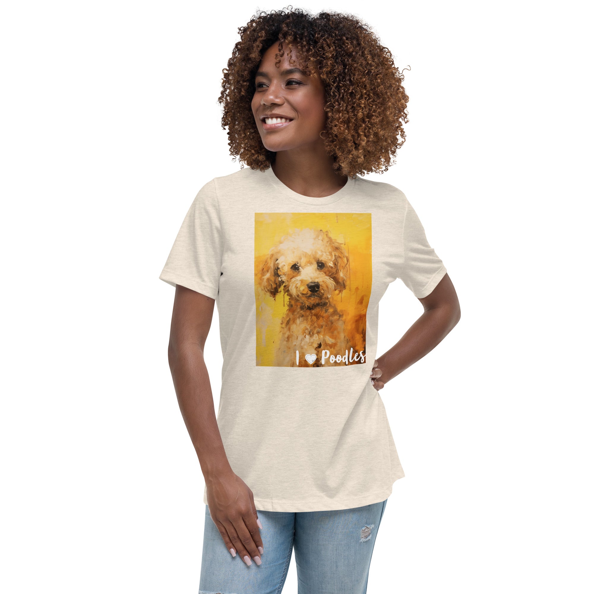 Women's Relaxed T-Shirt - I ❤ Dogs - Poodle