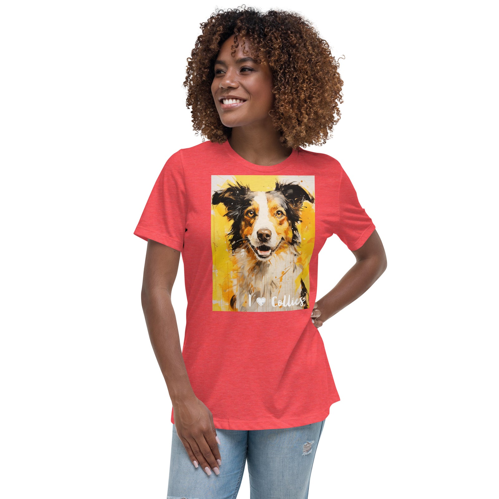 Women's Relaxed T-Shirt - I ❤ Dogs - Border Collie