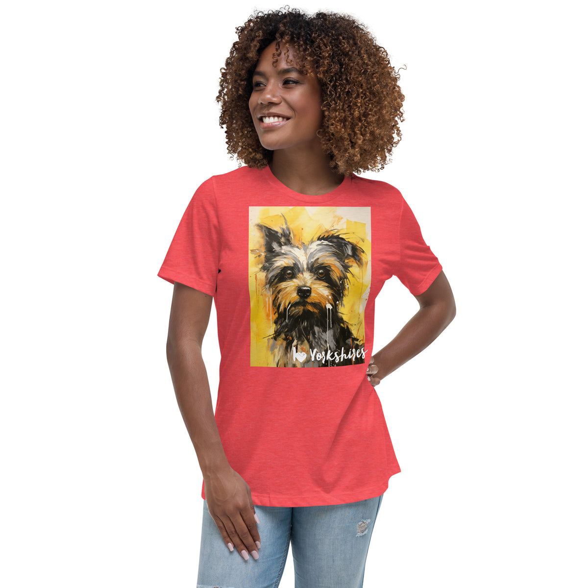 Women's Relaxed T-Shirt - I ❤ Dogs - Yorkshire Terrier