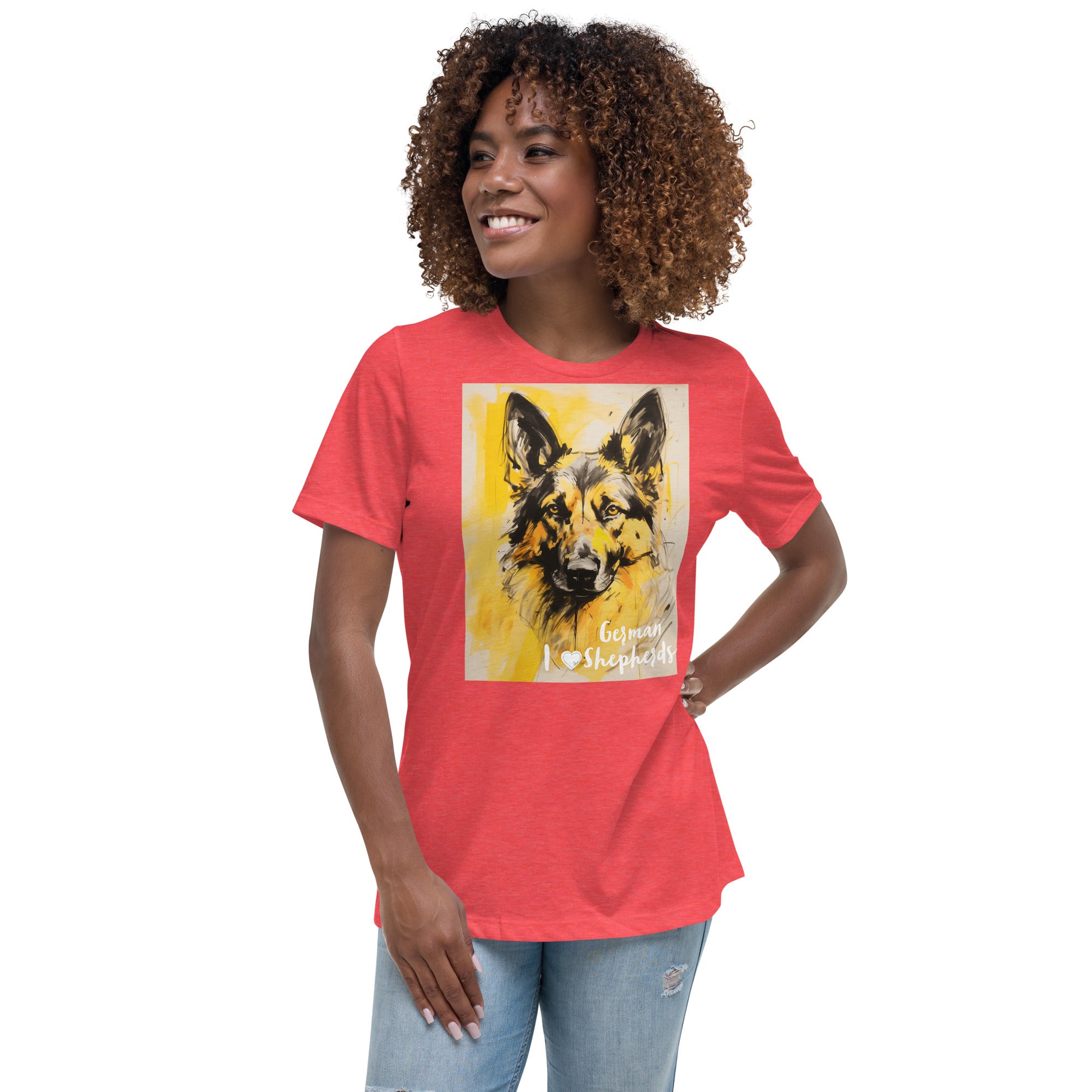 Women's Relaxed T-Shirt - I ❤ Dogs - German Shepherd