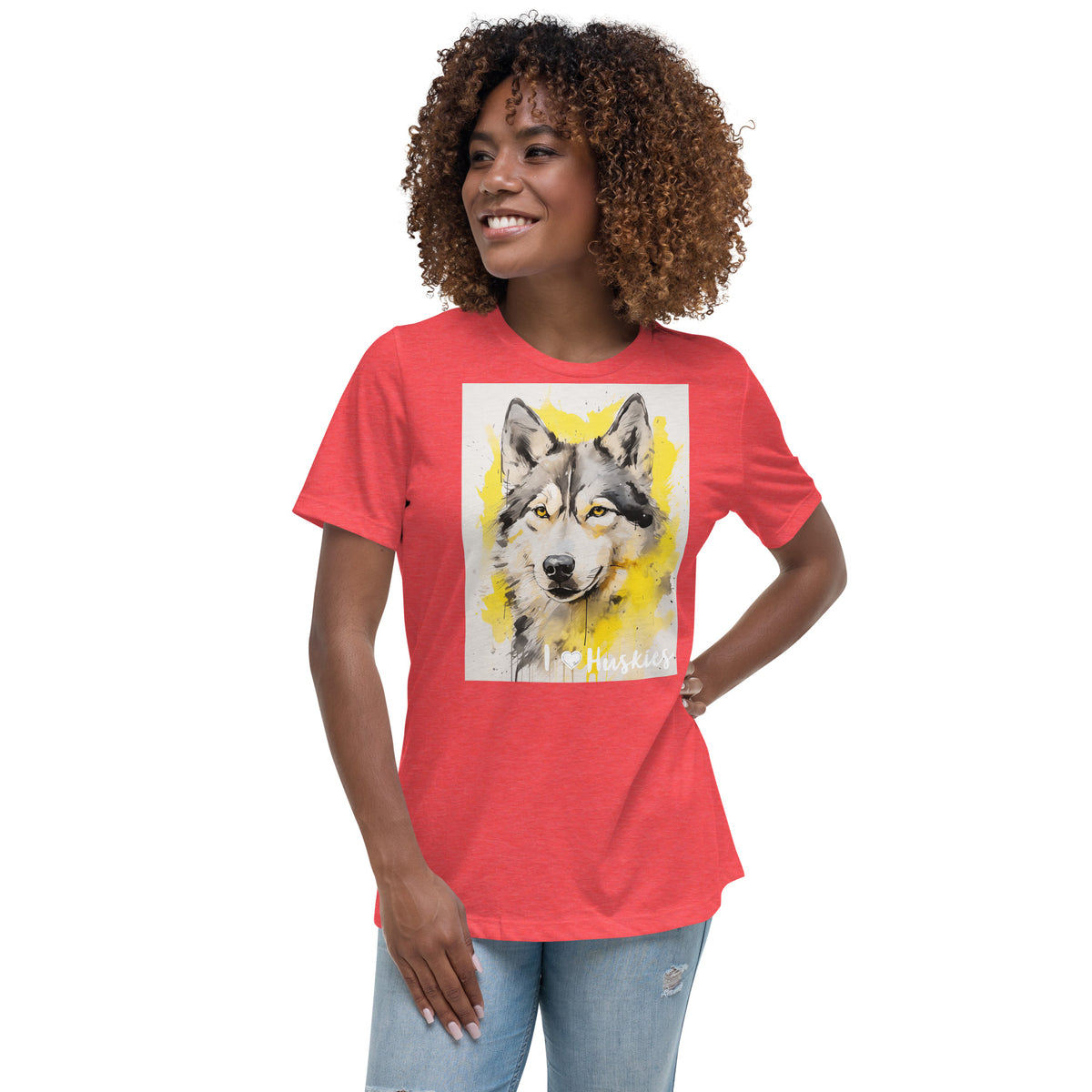 Women's Relaxed T-Shirt - I ❤ Dogs - Siberian Husky