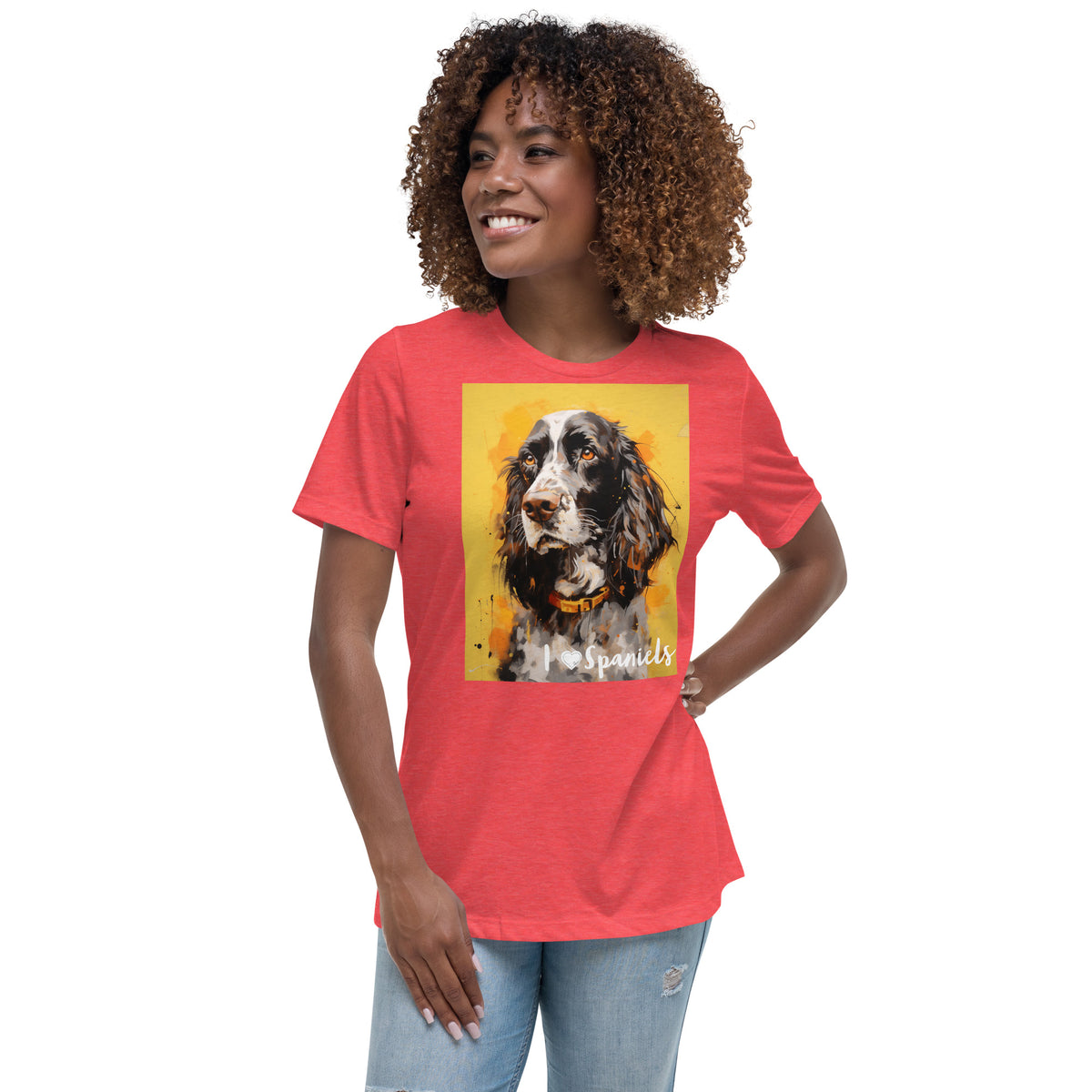 Women's Relaxed T-Shirt - I ❤ Dogs - Cocker Spaniel (American)