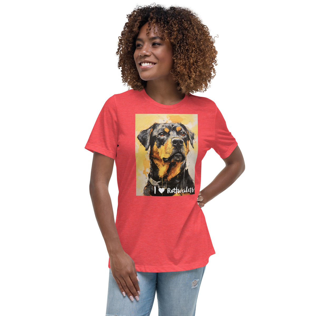 Women's Relaxed T-Shirt - I ❤ Dogs - Rottweiler