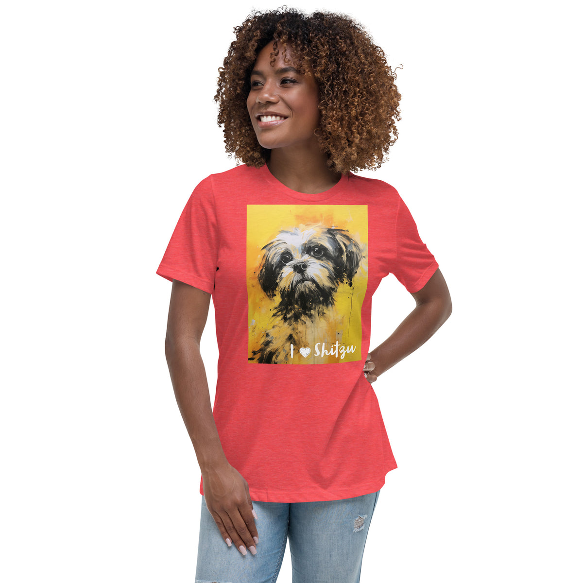 Women's Relaxed T-Shirt - I ❤ Dogs - Shih Tzu