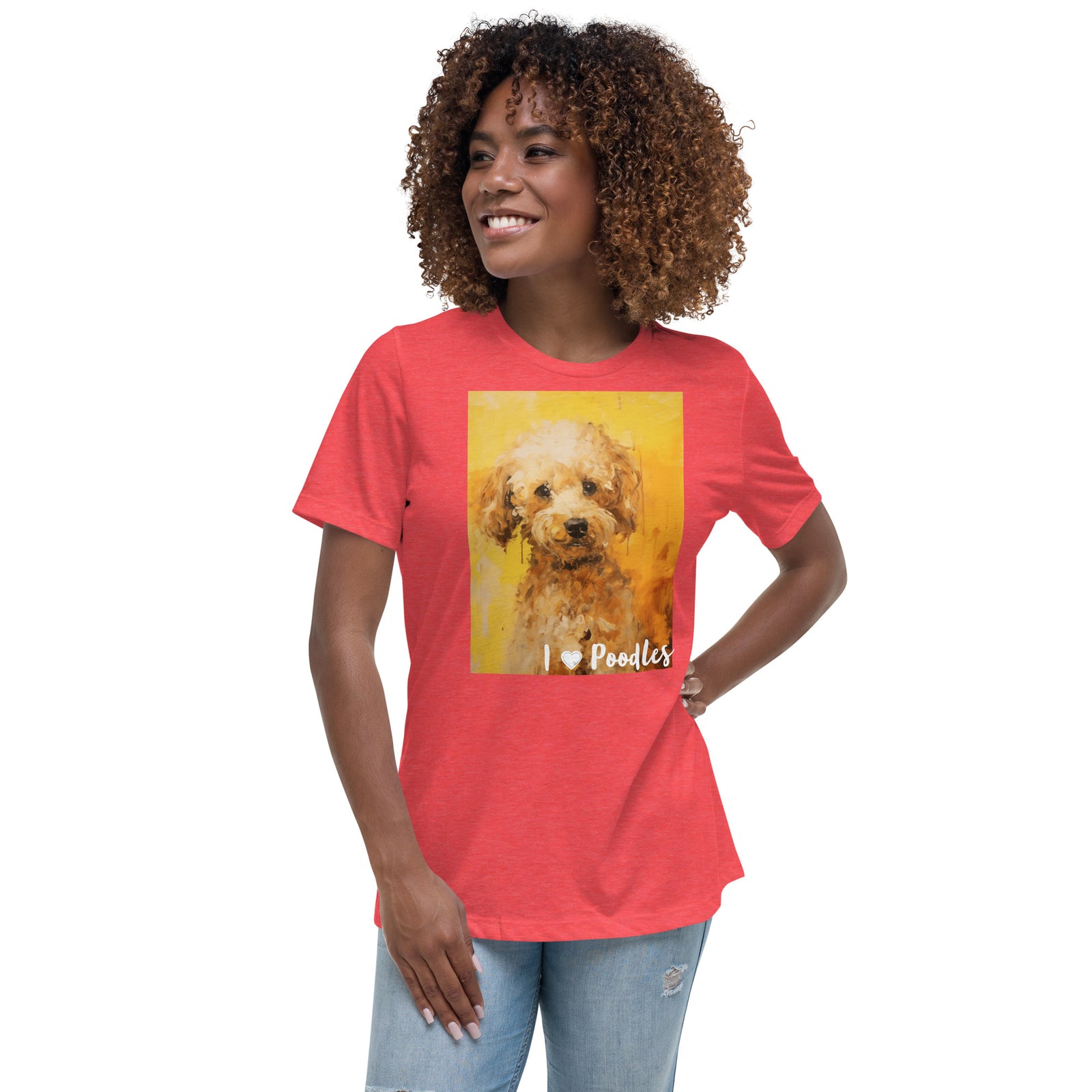 Women's Relaxed T-Shirt - I ❤ Dogs - Poodle