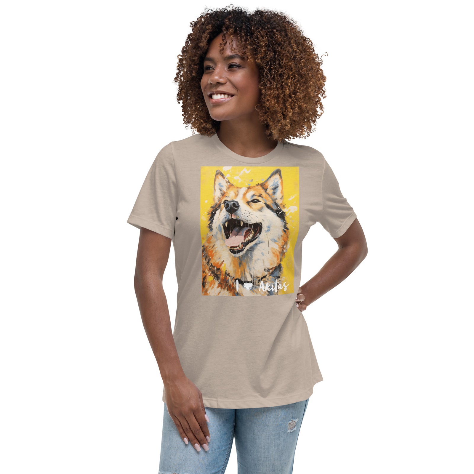 Women's Relaxed T-Shirt - I ❤ Dogs - Akita