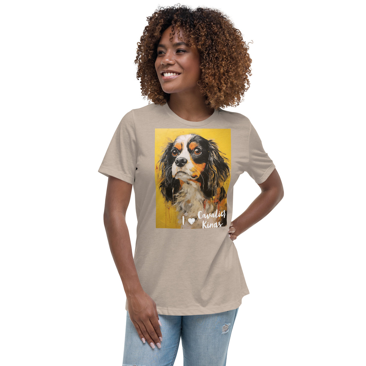 Women's Relaxed T-Shirt - I ❤ Dogs - Cavalier King Charles Spaniel