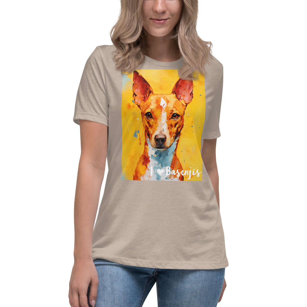 Women's Relaxed T-Shirt - I ❤ Dogs - Basenji