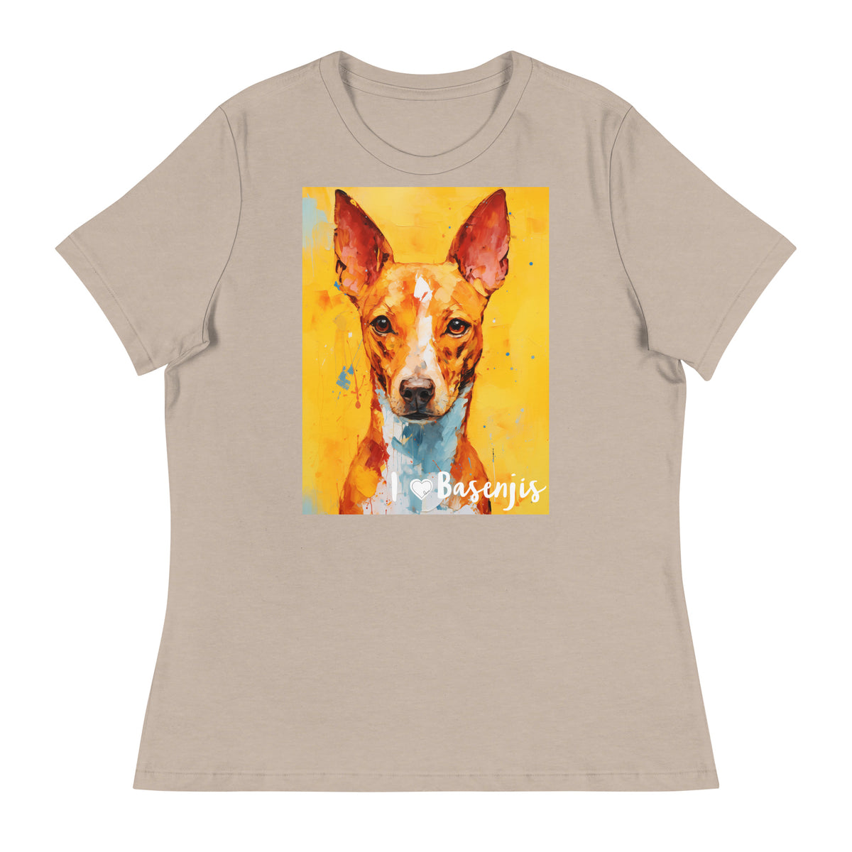 Women's Relaxed T-Shirt - I ❤ Dogs - Basenji