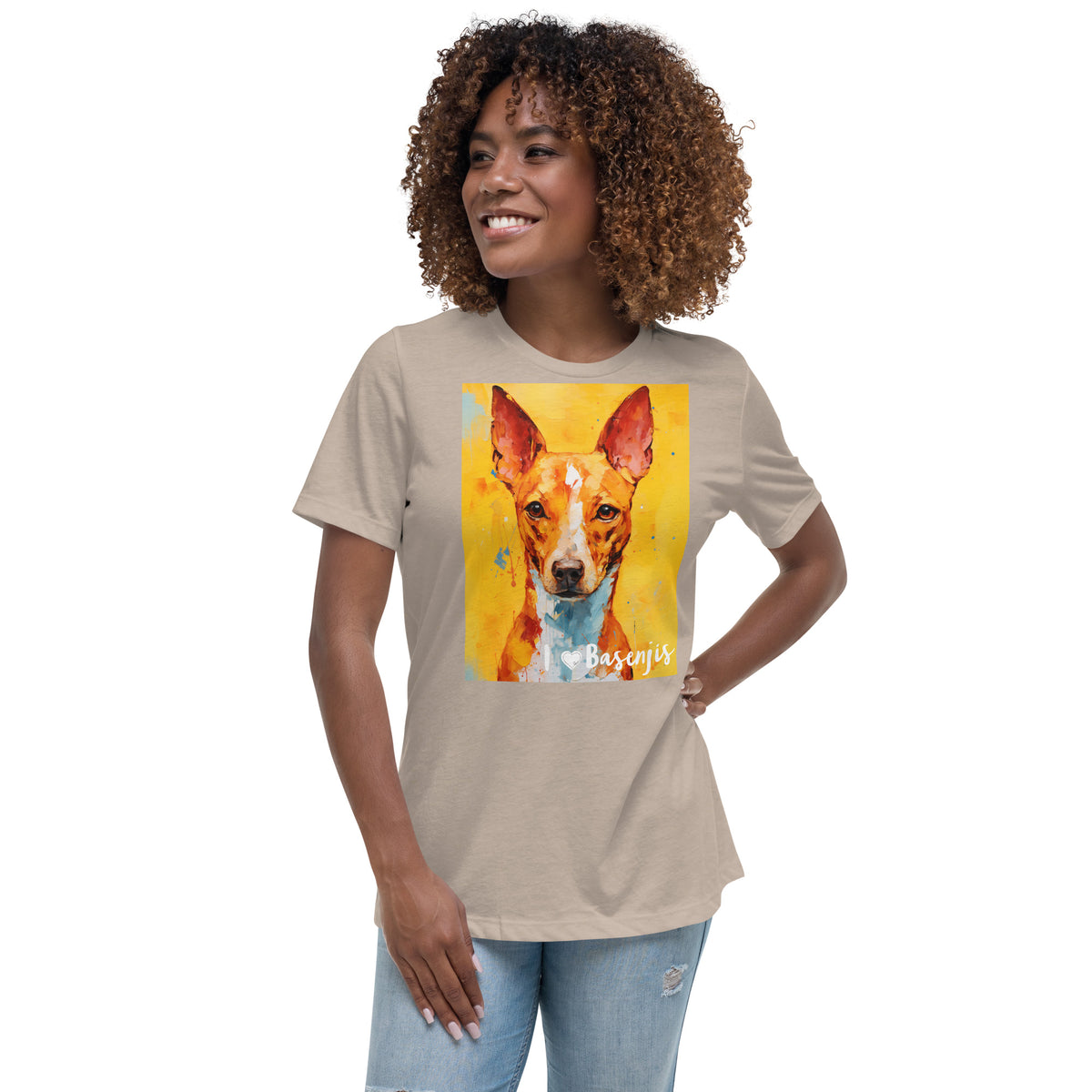 Women's Relaxed T-Shirt - I ❤ Dogs - Basenji