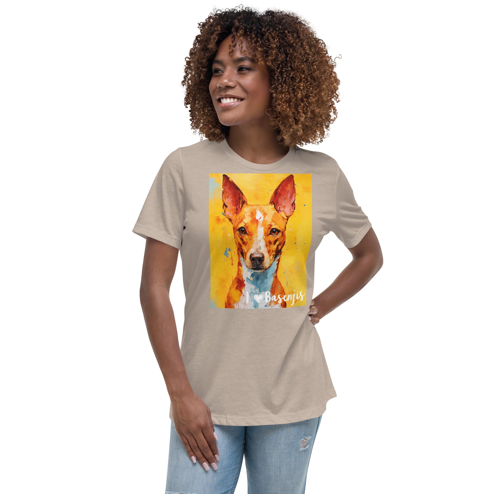 Women's Relaxed T-Shirt - I ❤ Dogs - Basenji