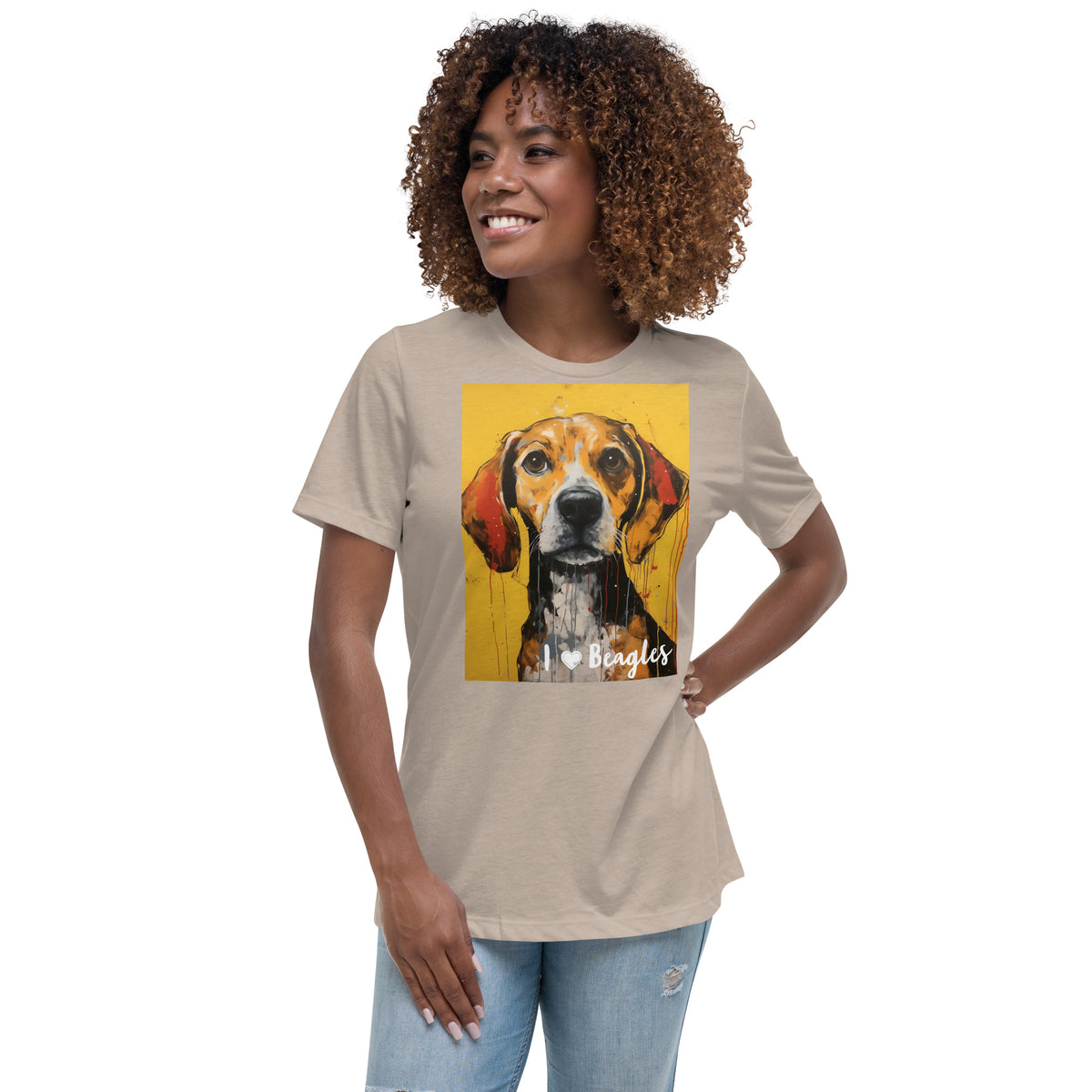 Women's Relaxed T-Shirt - I ❤ Dogs - Beagle