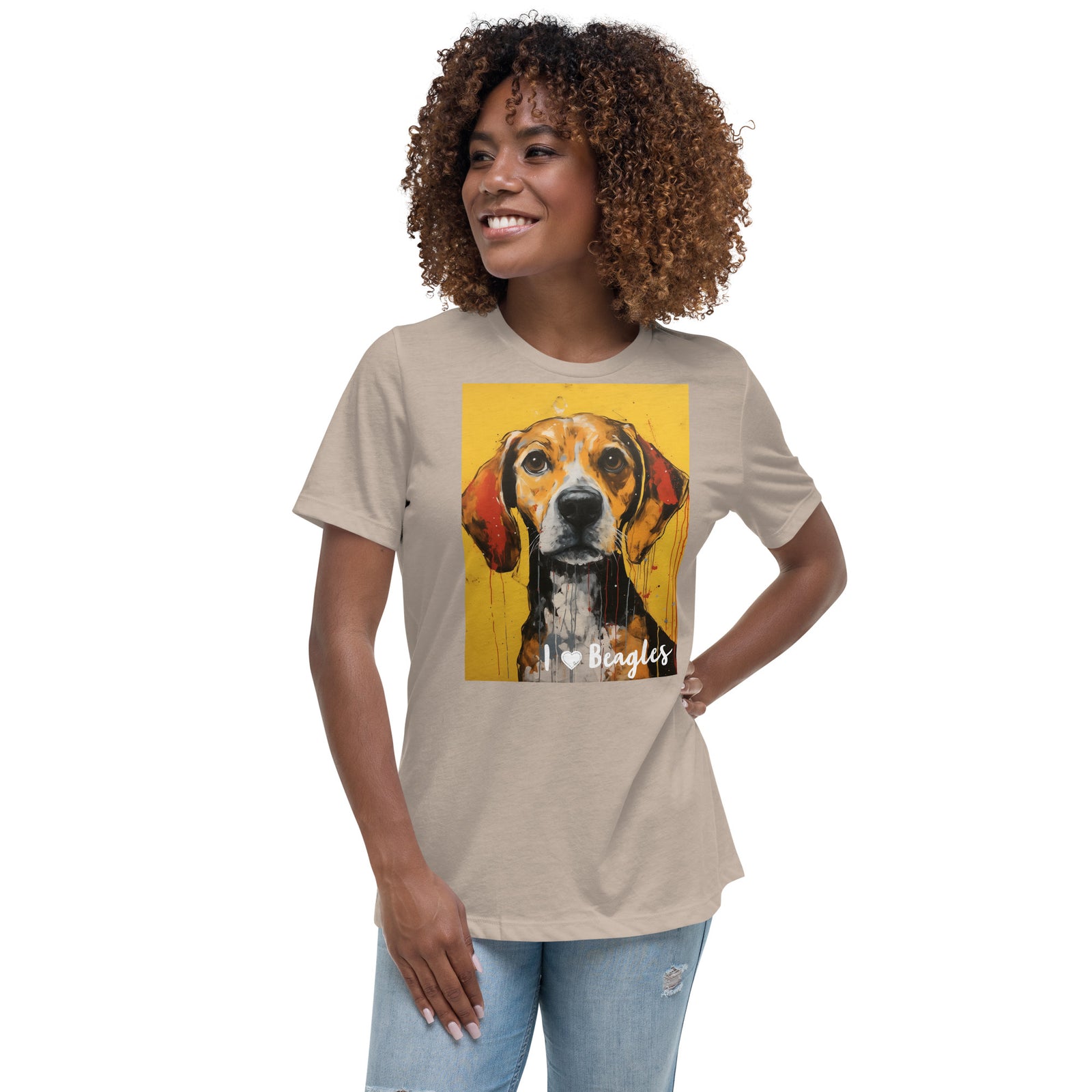Women's Relaxed T-Shirt - I ❤ Dogs - Beagle