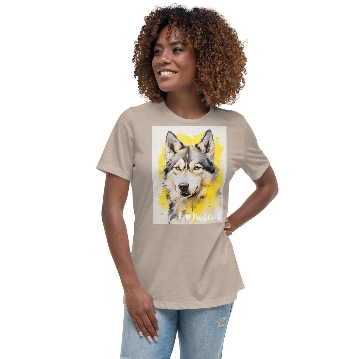 Women's Relaxed T-Shirt - I ❤ Dogs - Siberian Husky