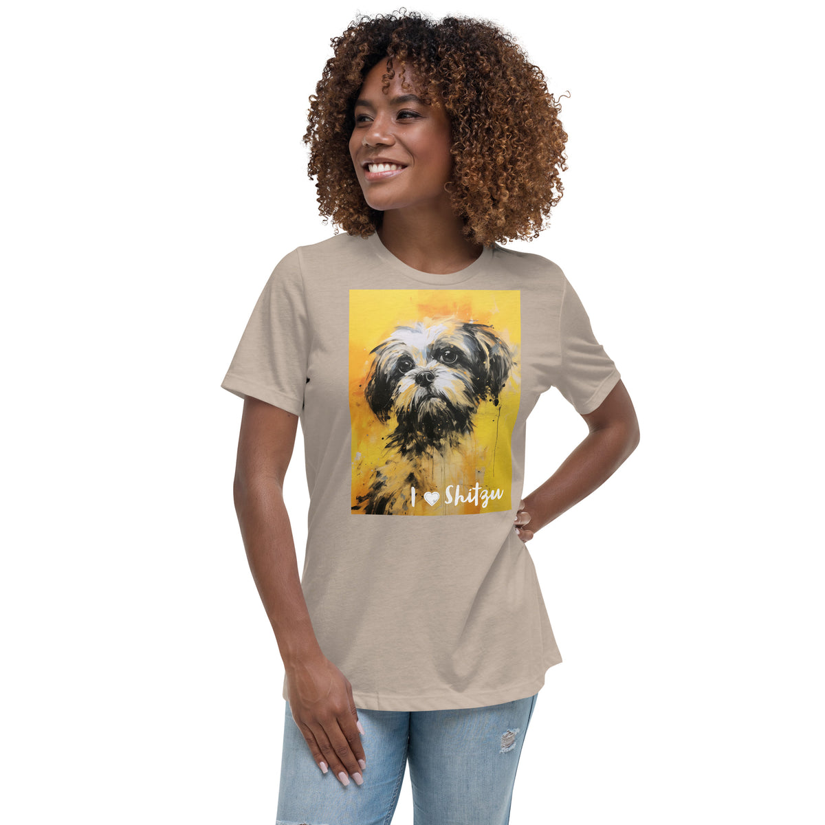 Women's Relaxed T-Shirt - I ❤ Dogs - Shih Tzu