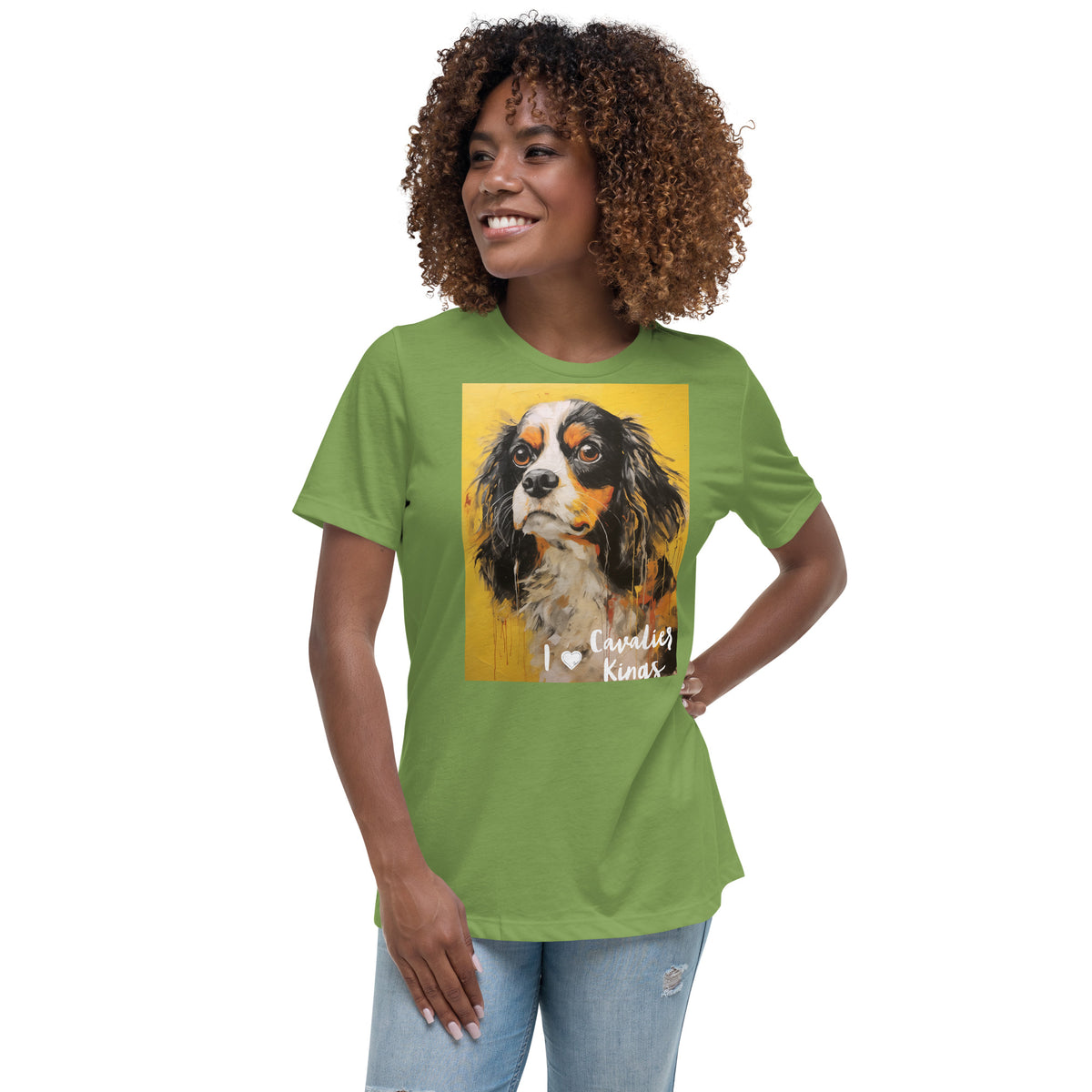 Women's Relaxed T-Shirt - I ❤ Dogs - Cavalier King Charles Spaniel