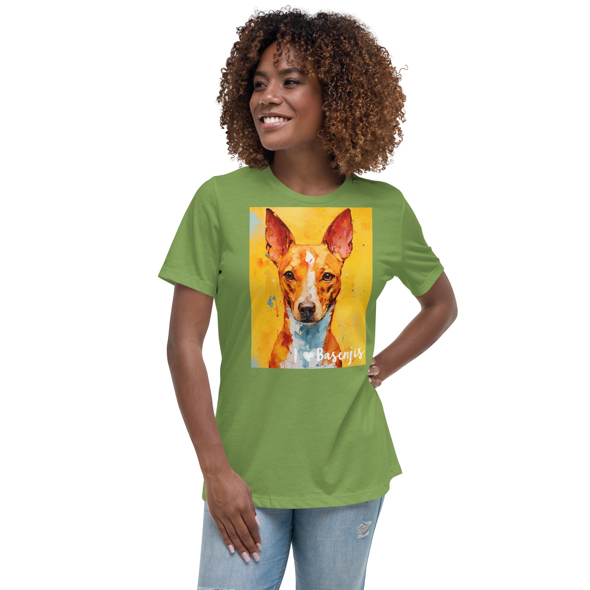 Women's Relaxed T-Shirt - I ❤ Dogs - Basenji
