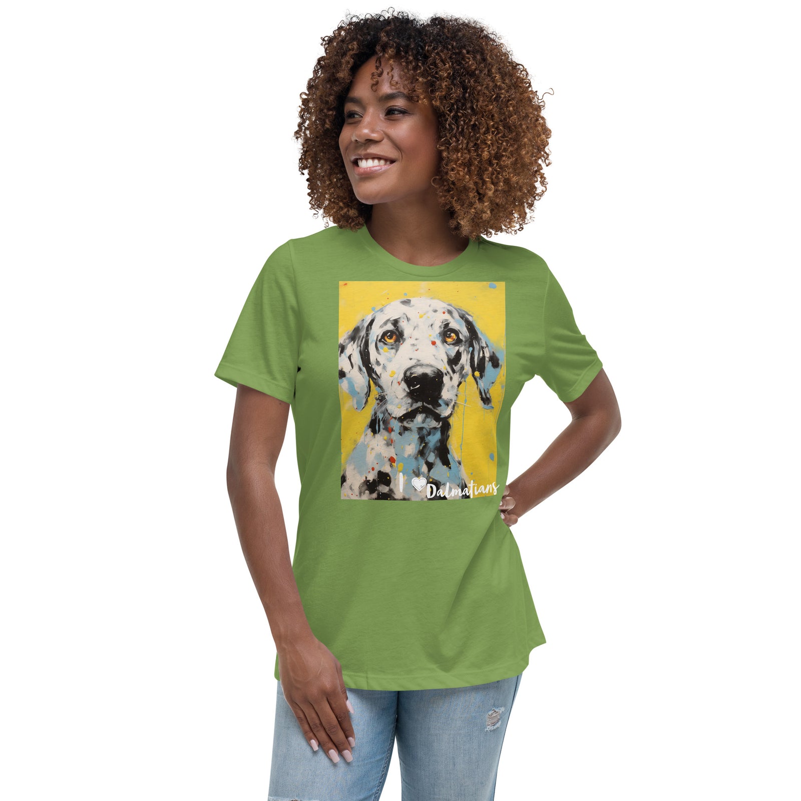 Women's Relaxed T-Shirt - I ❤ Dogs - Dalmatian