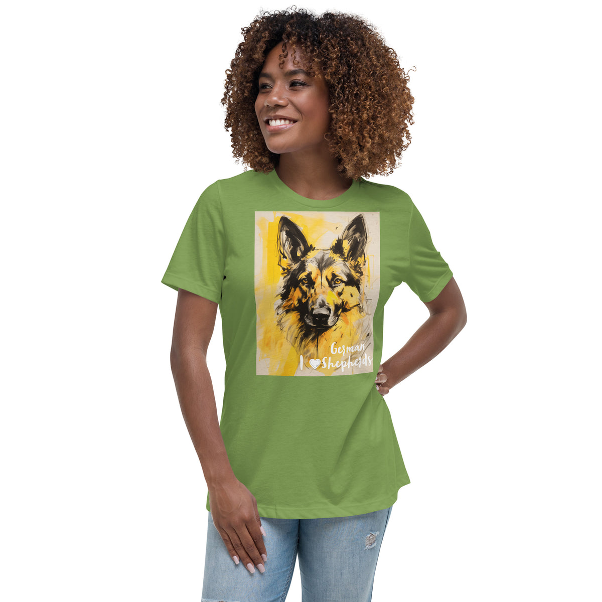 Women's Relaxed T-Shirt - I ❤ Dogs - German Shepherd