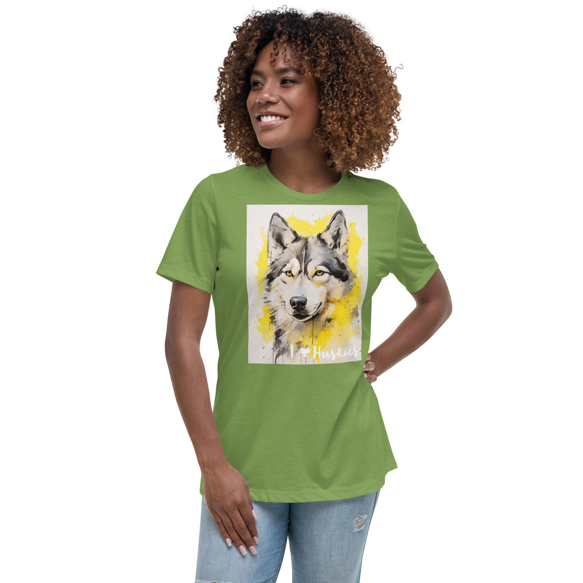 Women's Relaxed T-Shirt - I ❤ Dogs - Siberian Husky