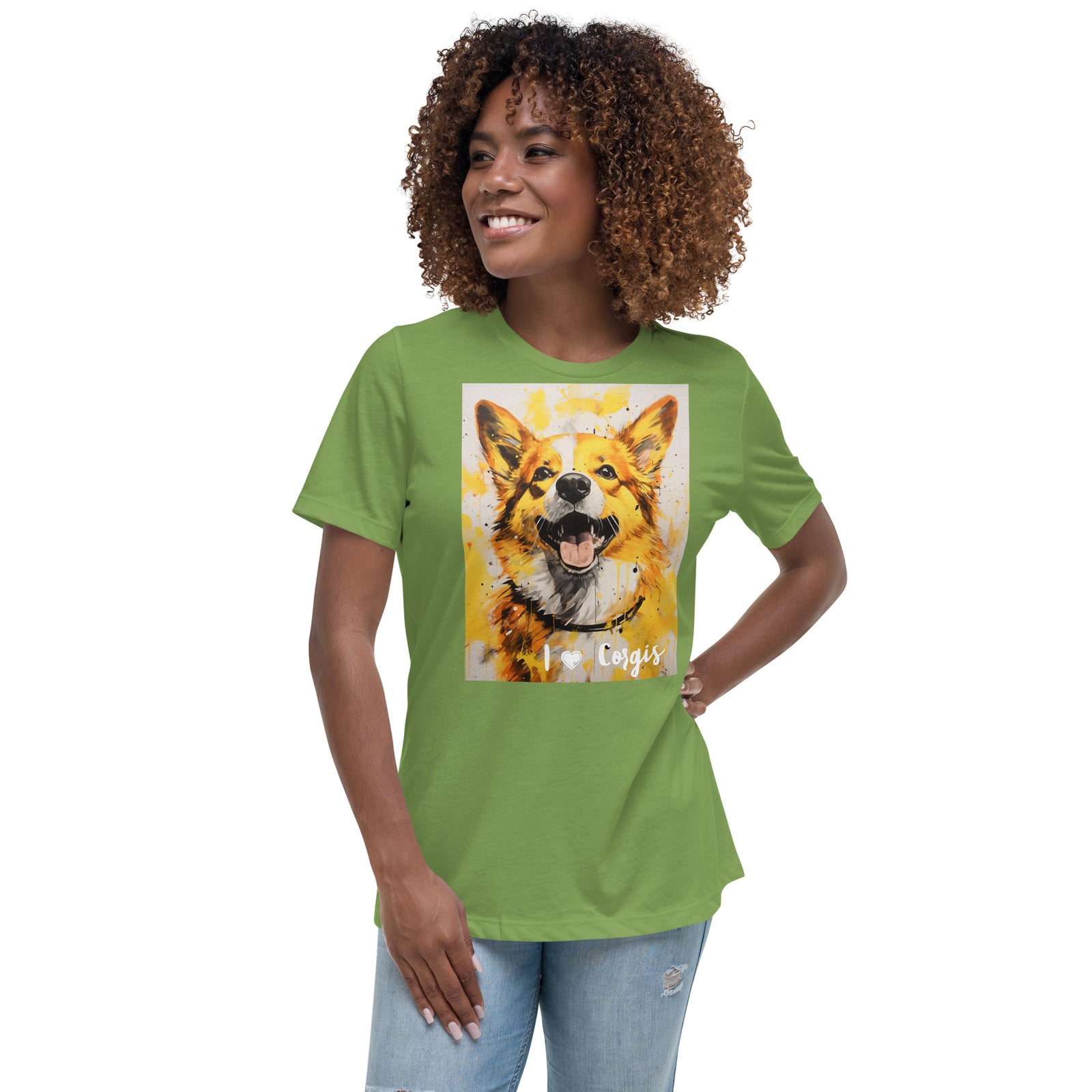 Women's Relaxed T-Shirt - I ❤ Dogs - Pembroke Welsh Corgi
