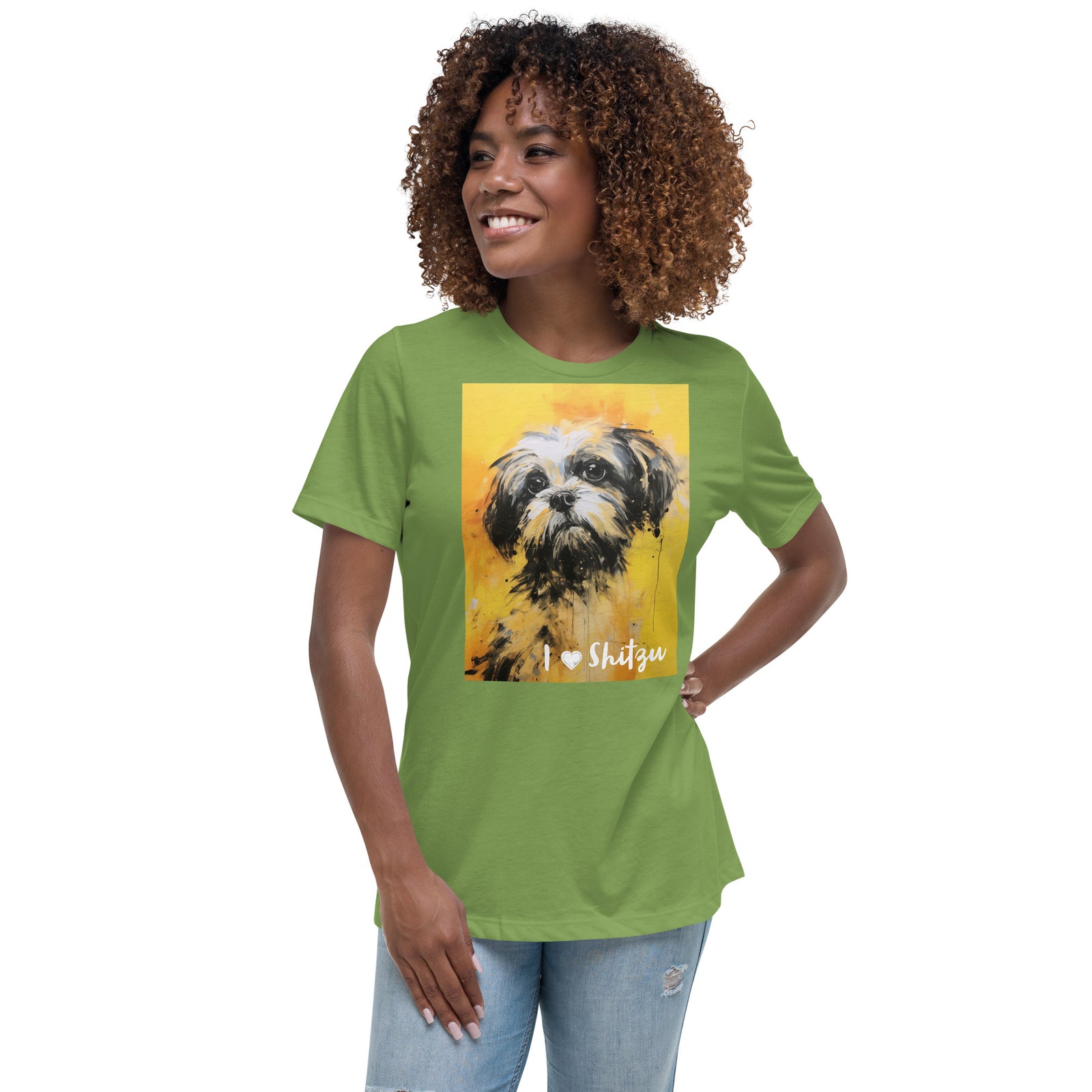 Women's Relaxed T-Shirt - I ❤ Dogs - Shih Tzu
