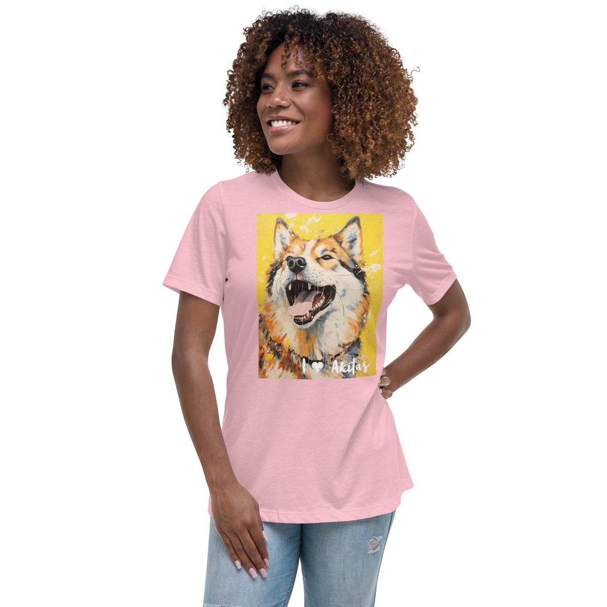Women's Relaxed T-Shirt - I ❤ Dogs - Akita