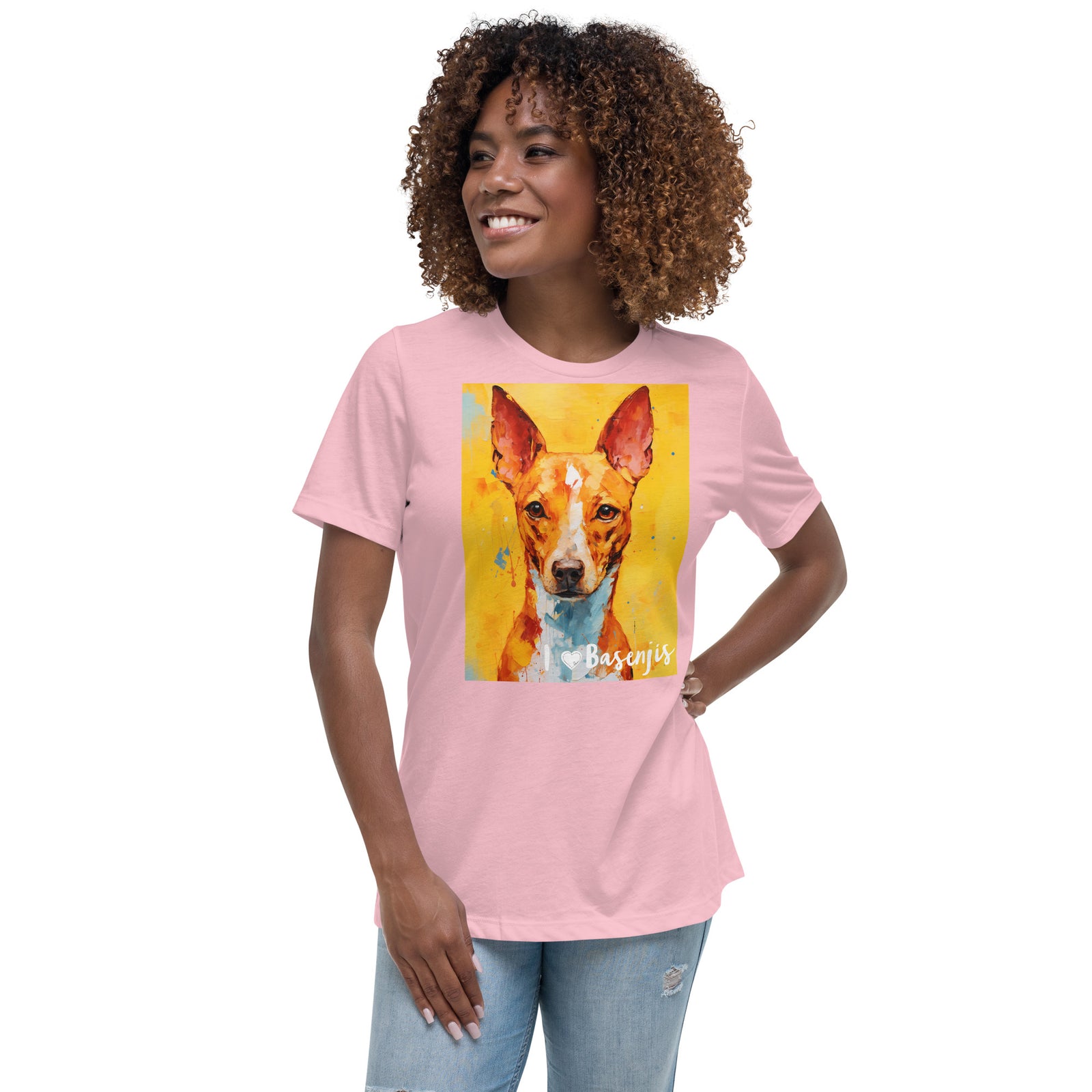 Women's Relaxed T-Shirt - I ❤ Dogs - Basenji
