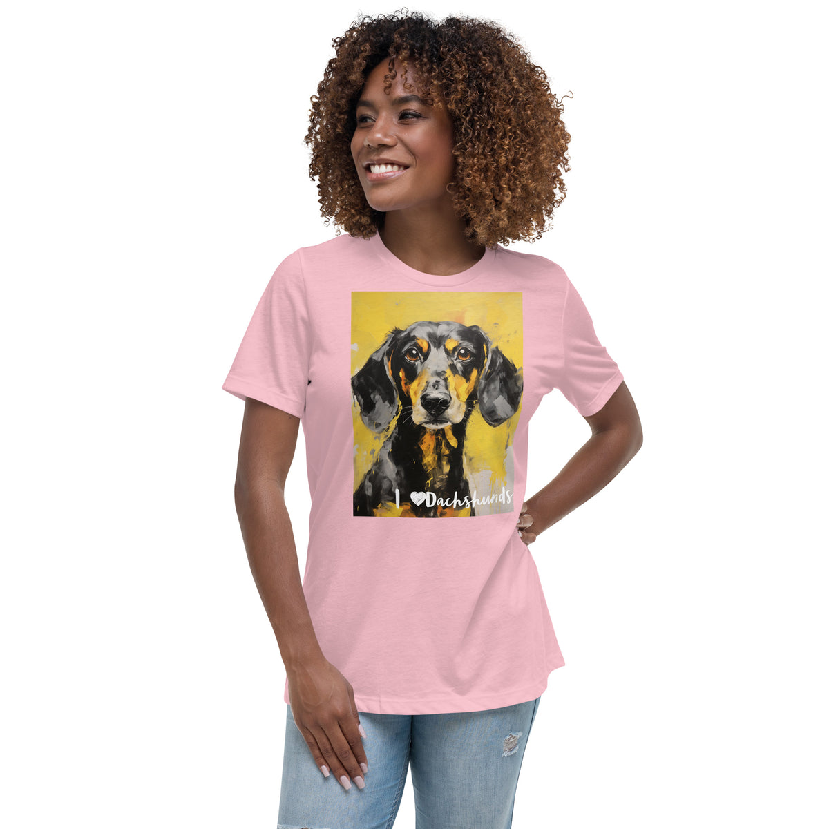 Women's Relaxed T-Shirt - I ❤ Dogs - Dachshund
