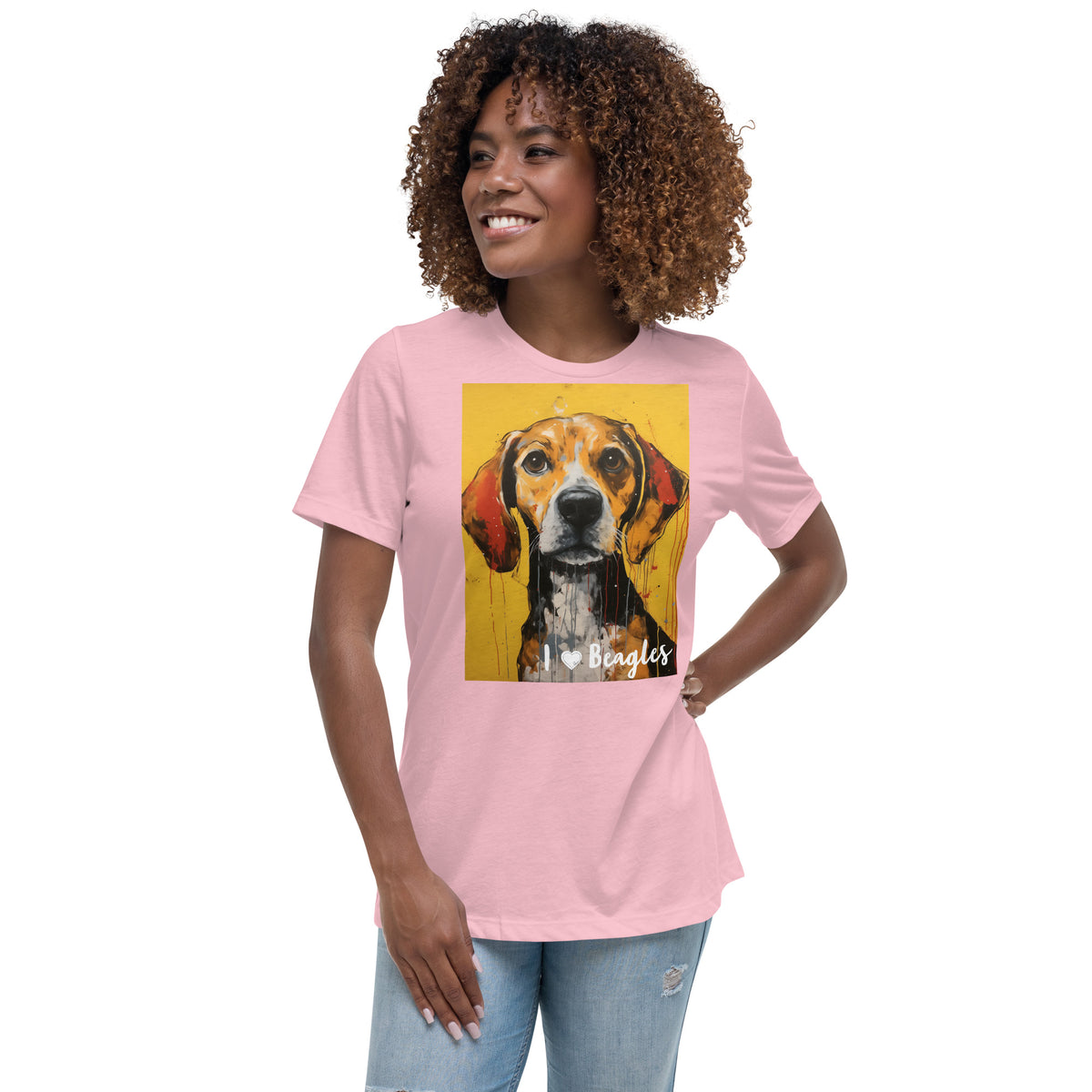Women's Relaxed T-Shirt - I ❤ Dogs - Beagle