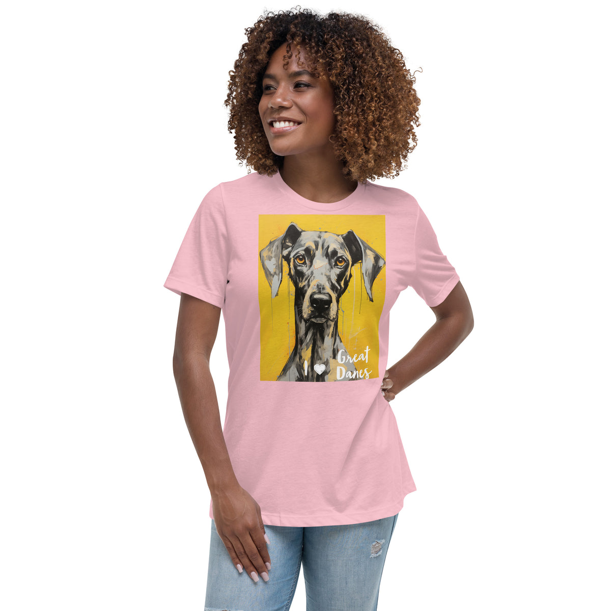 Women's Relaxed T-Shirt - I ❤ Dogs - Great Dane